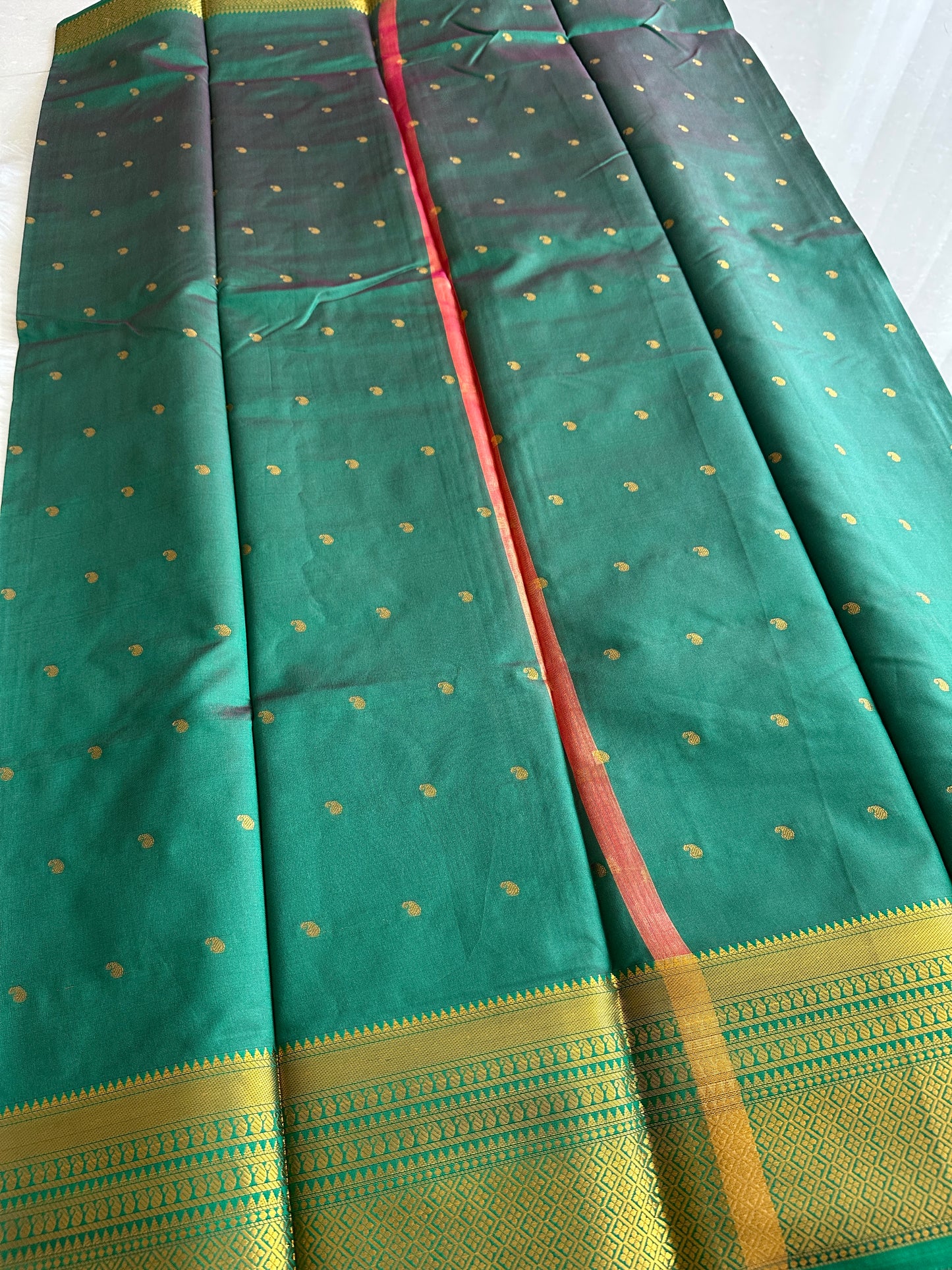 Peachy Pink Soft Silk Saree