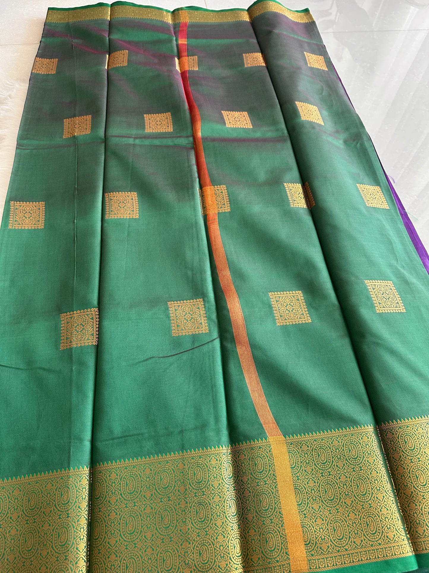 Cadbury Purple Soft Silk Saree