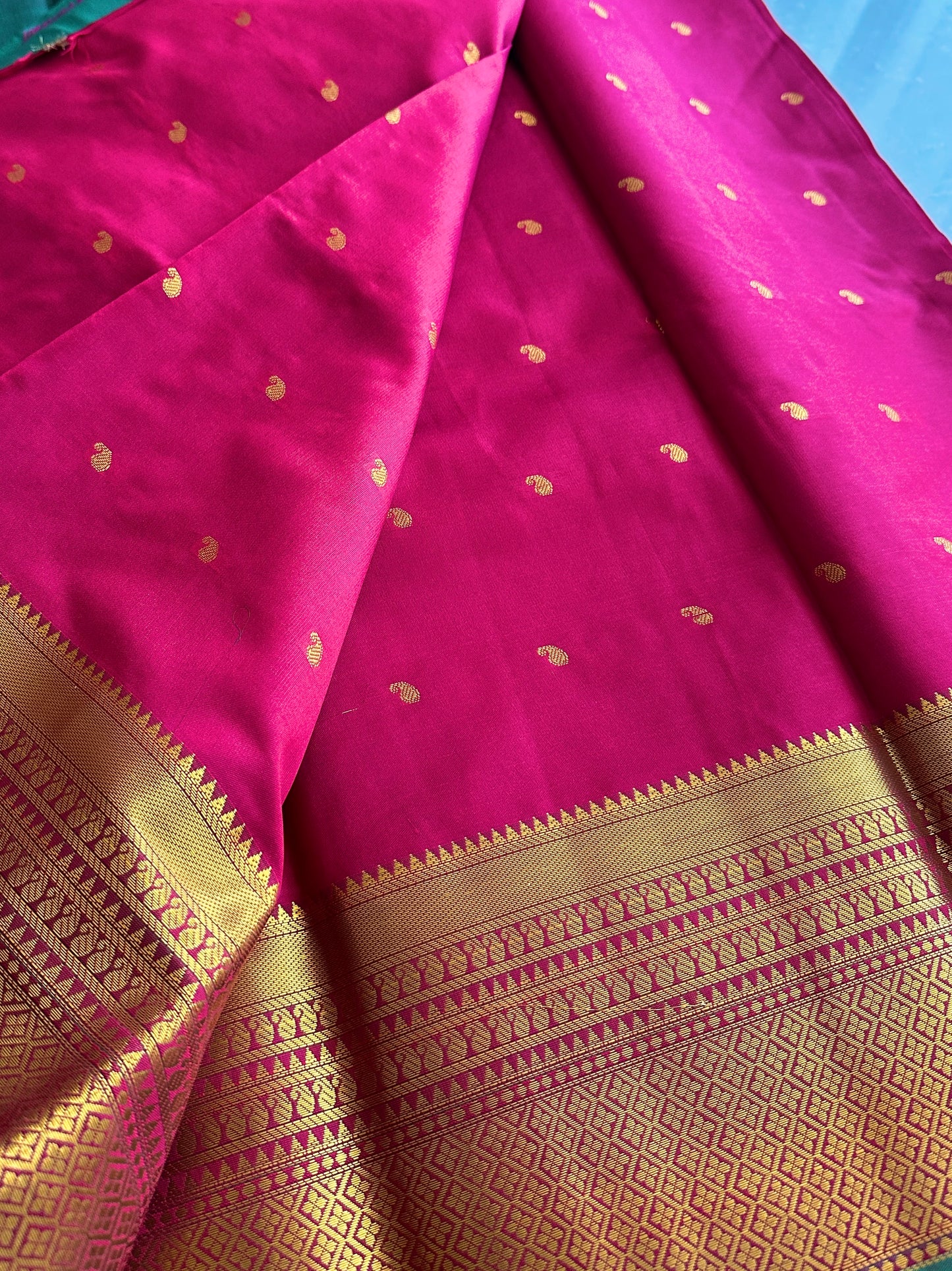 Red Manga Butta Soft Silk Saree
