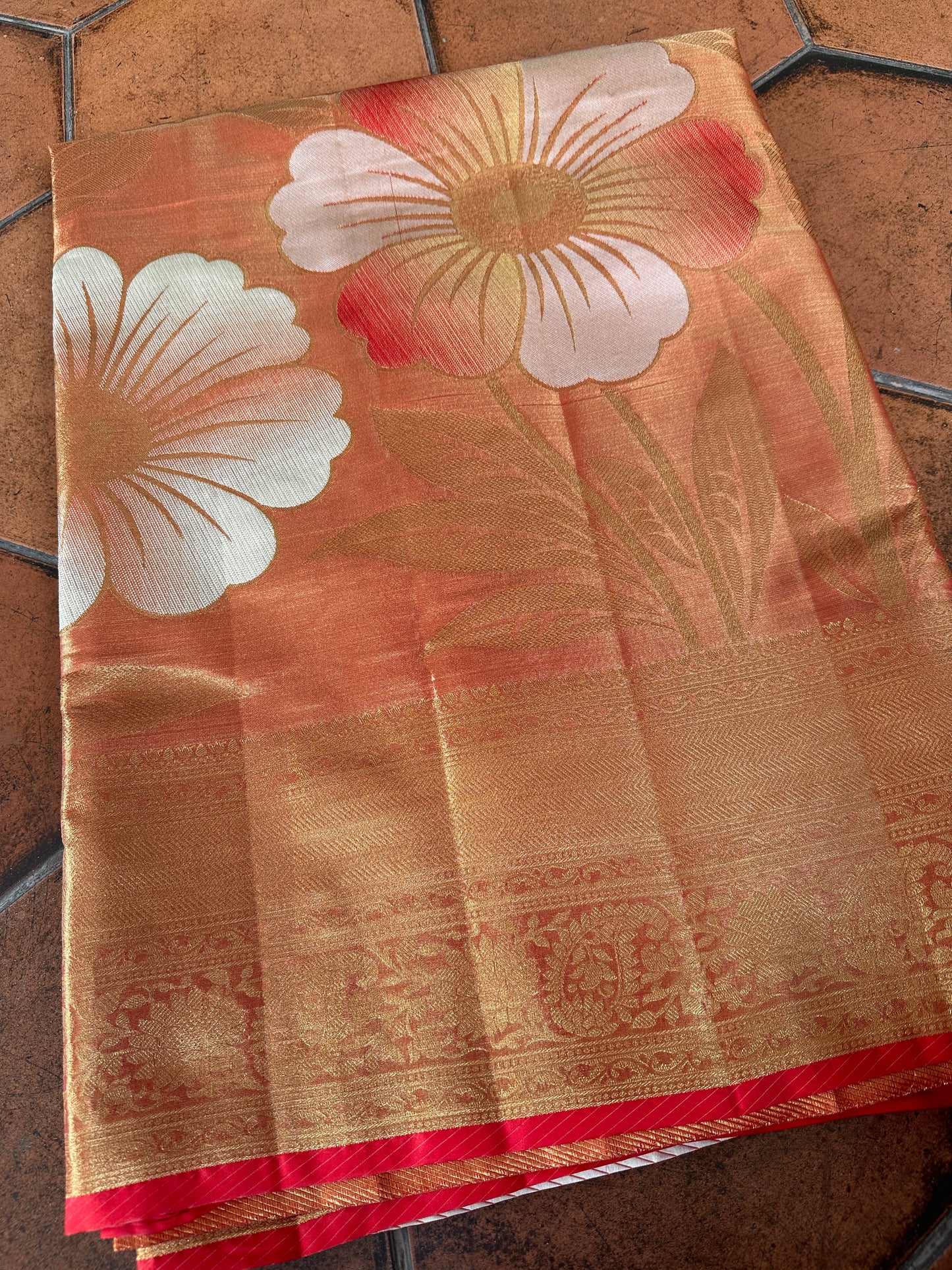Self Embroidered Semi Kanchi Pattu