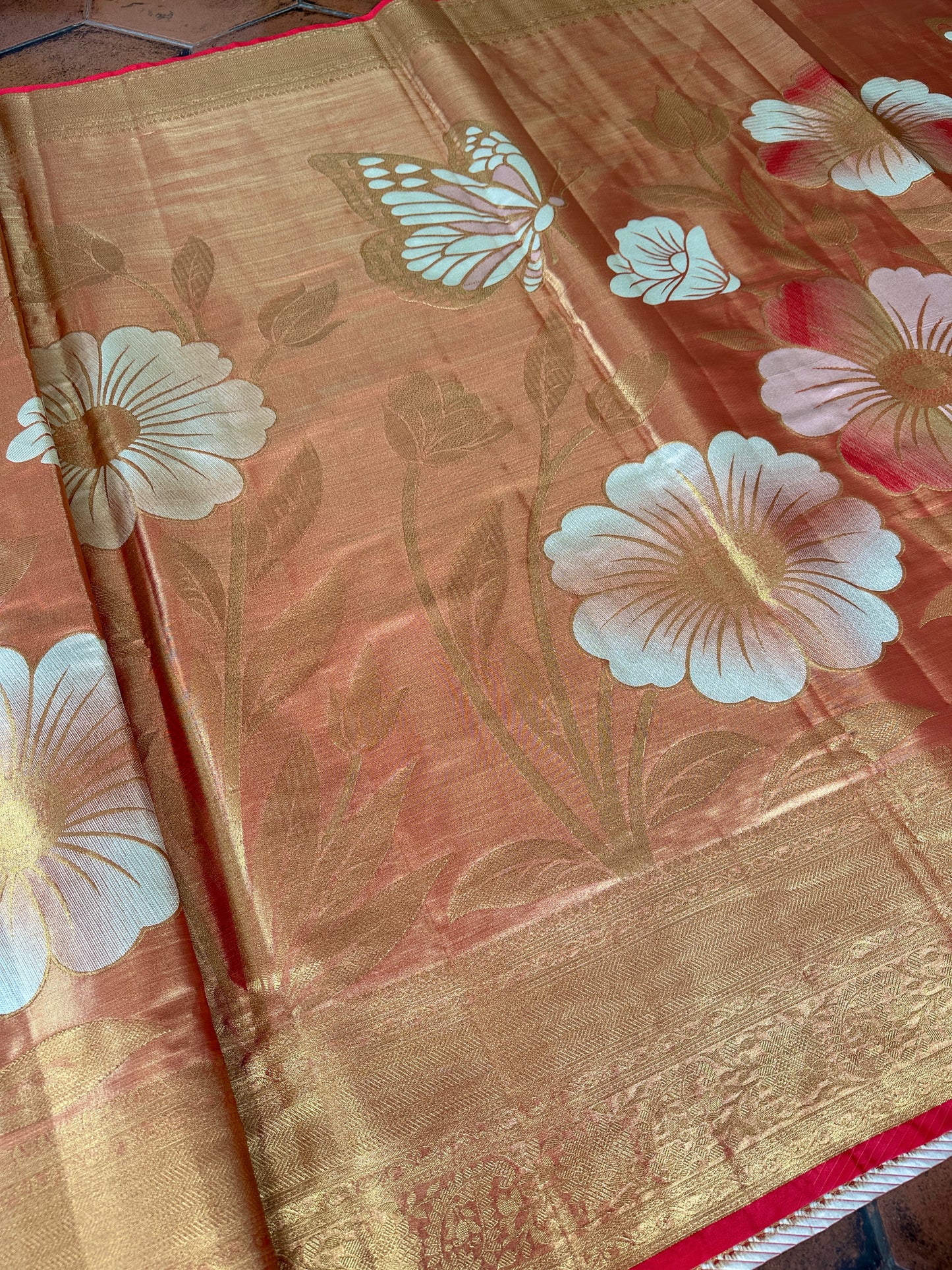 Self Embroidered Semi Kanchi Pattu