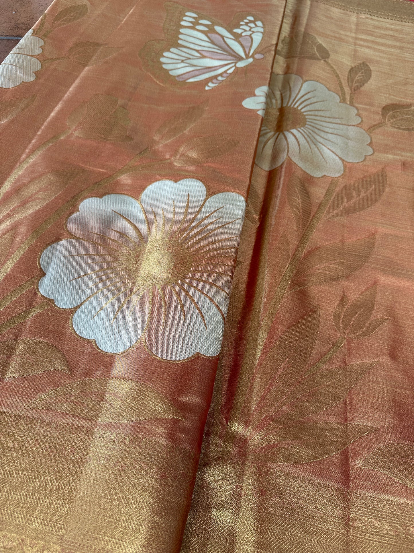 Self Embroidered Semi Kanchi Pattu