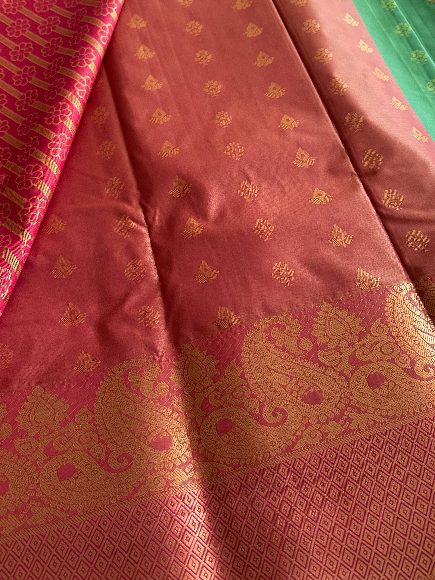 Avocado Green Soft silk saree