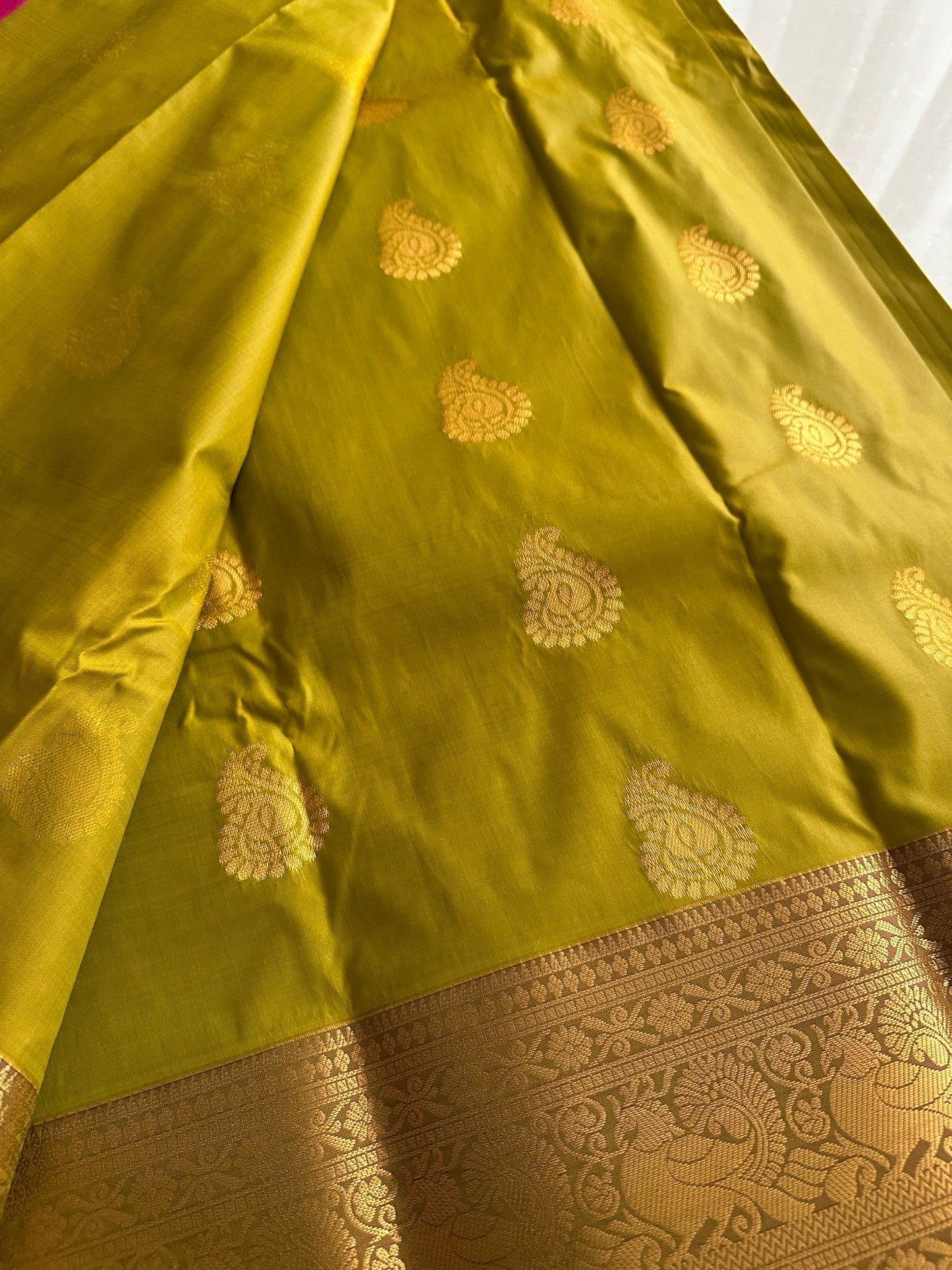 Henna Green Soft Silk Saree