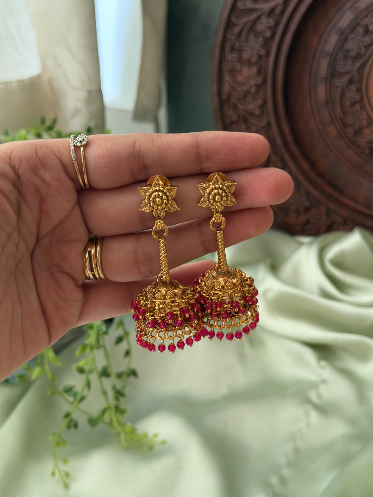 Coloured Umbrella Jhumkas (Non Idol)