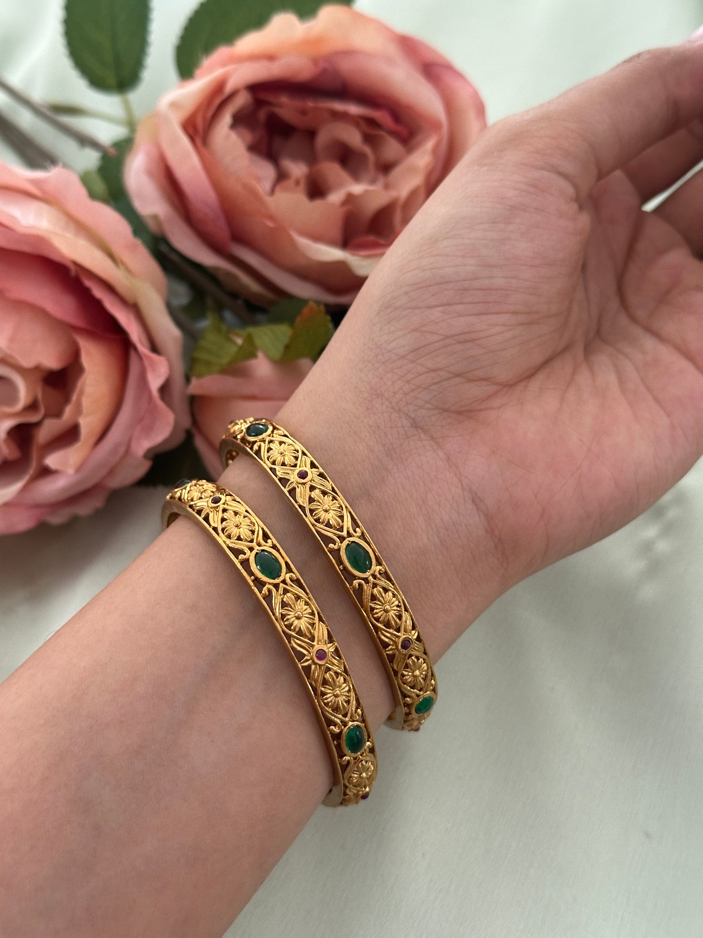 Asma Matte Bangles (Set of 2)