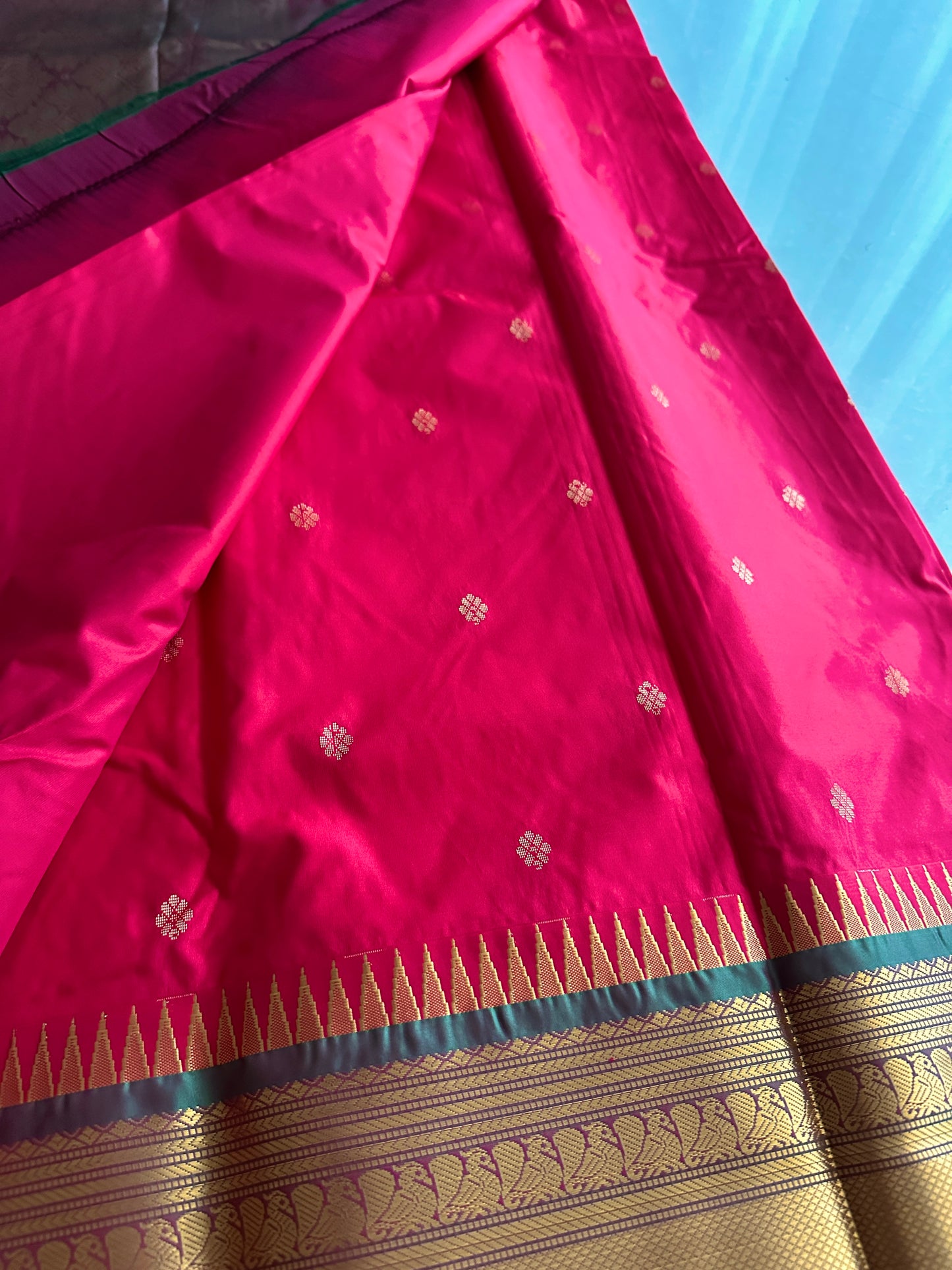 Bright Red Semi Kanchivaram Pattu
