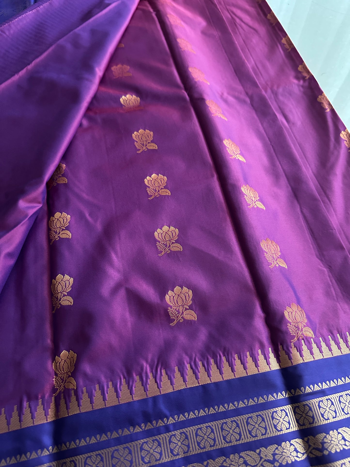 Cadbury Purple Semi Kanchivaram Pattu V2.0