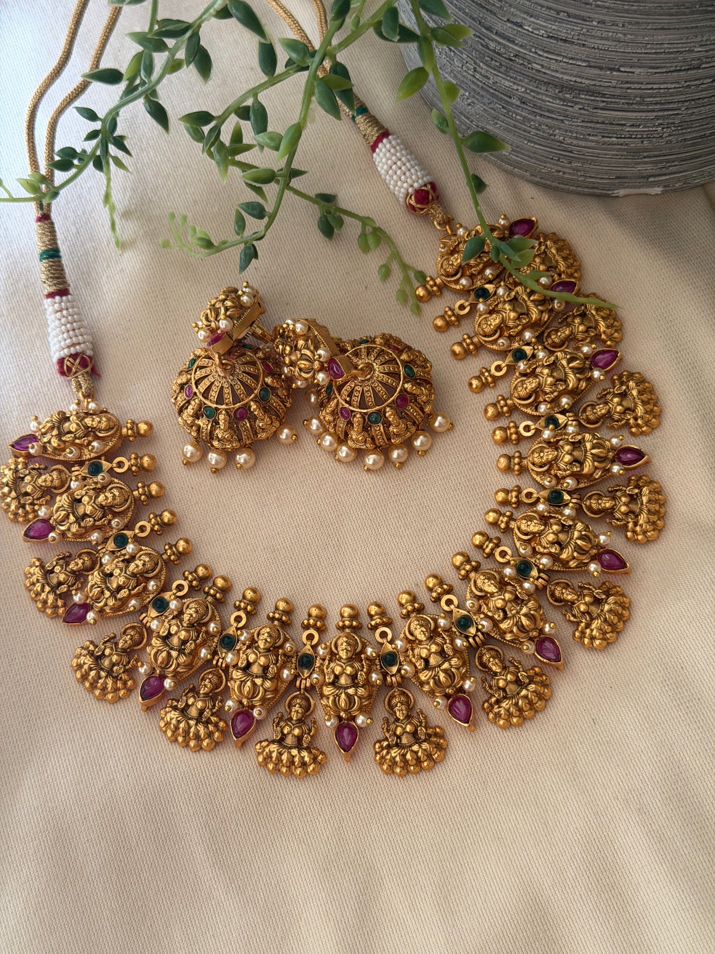Devi Ruby Mullamottu Necklace