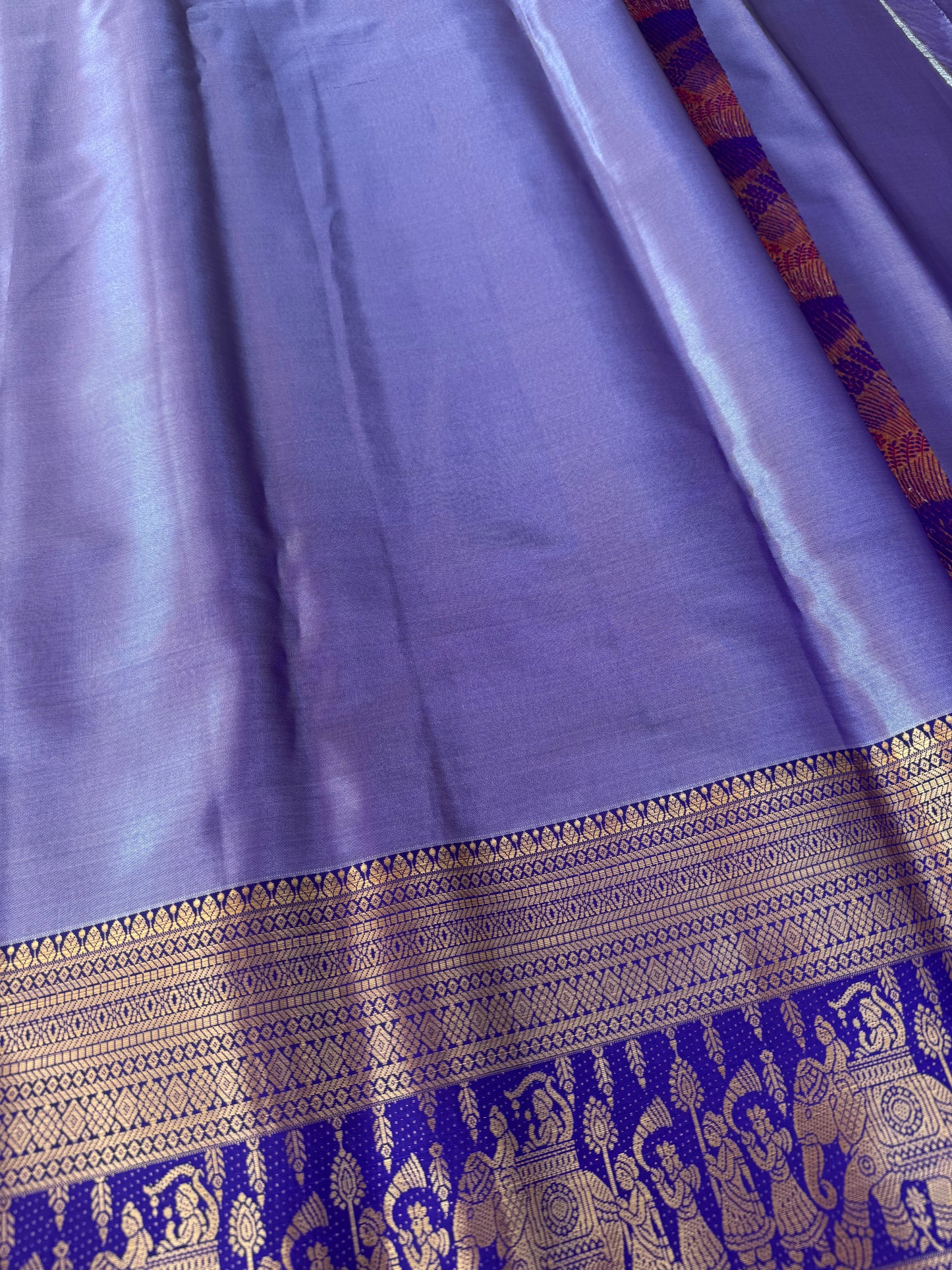 Purple x Orange Mazhavil Pattu