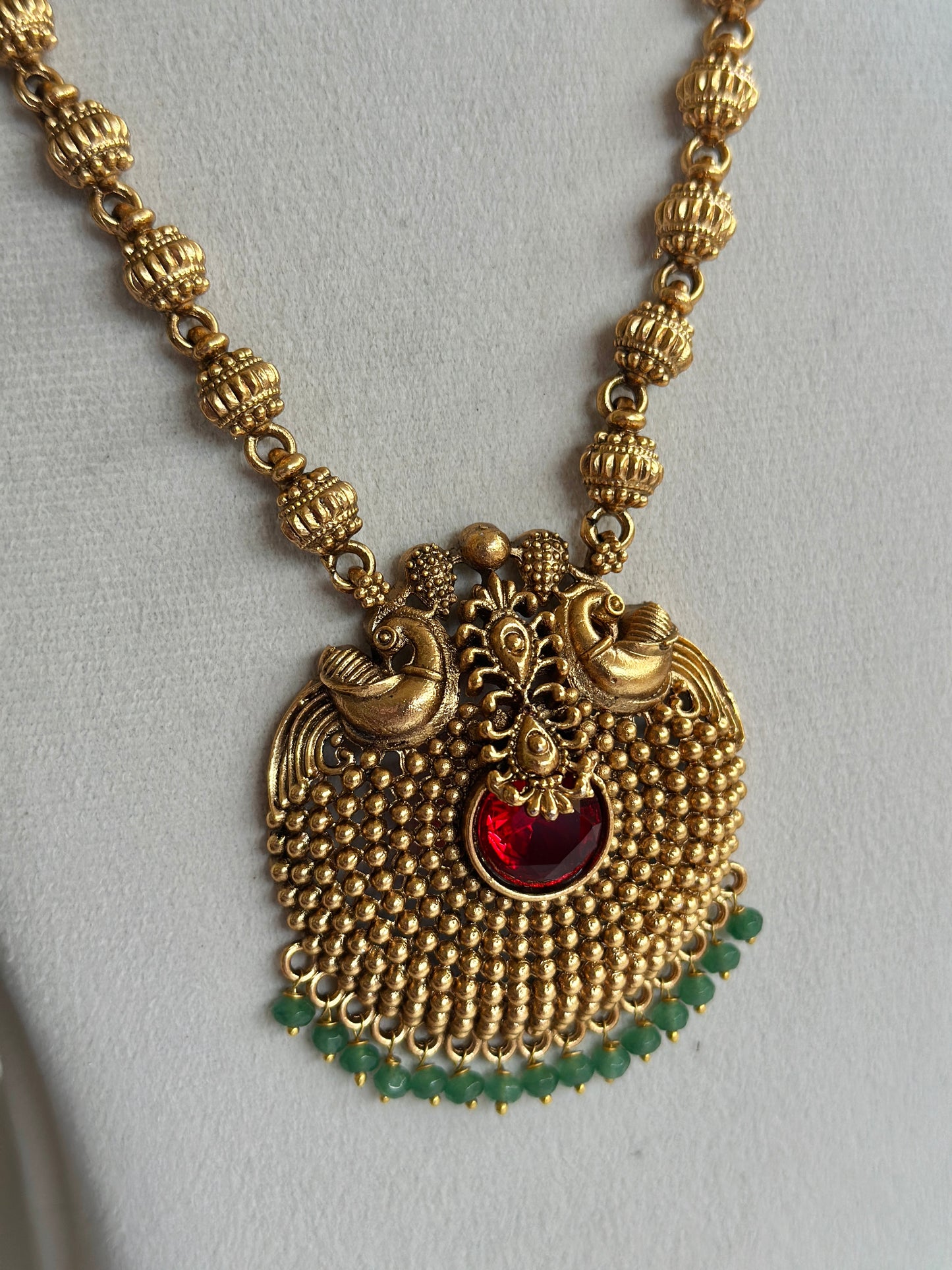 Ruby Stone Antique Non Idol Haaram