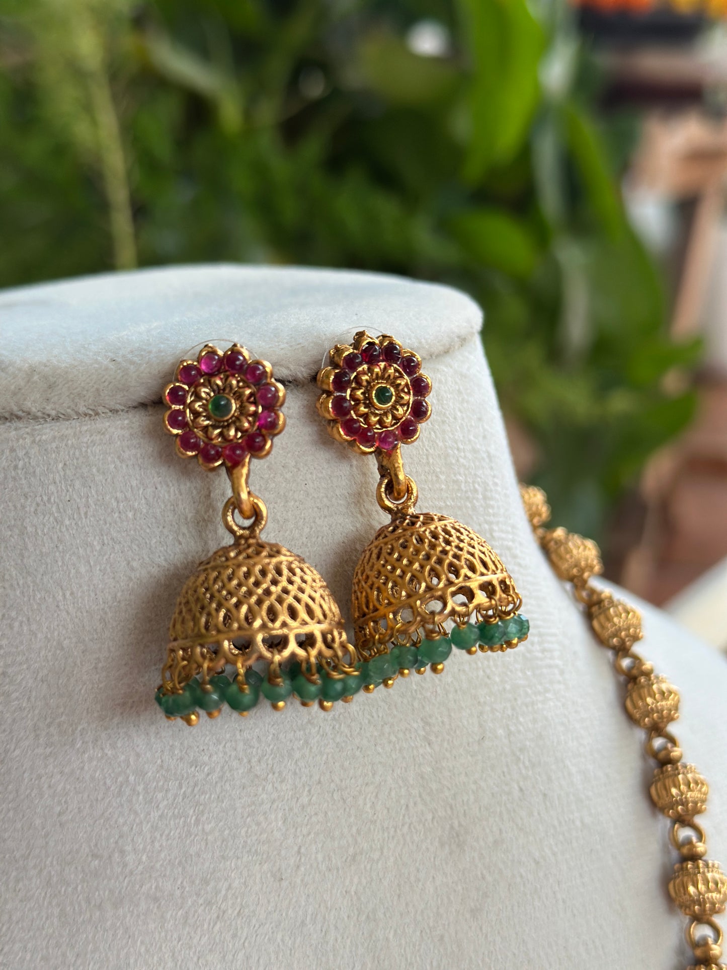 Ruby Stone Antique Non Idol Haaram