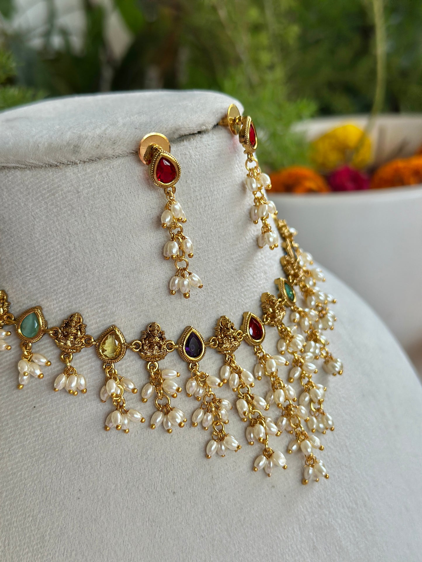 Devi x Navaratna Rice Pearl Choker