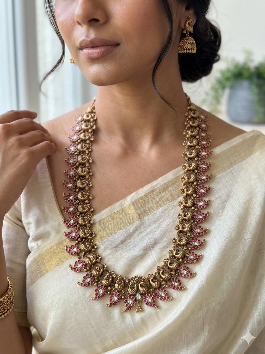 Kripa Mango 1Gm Gold Plated Haaram