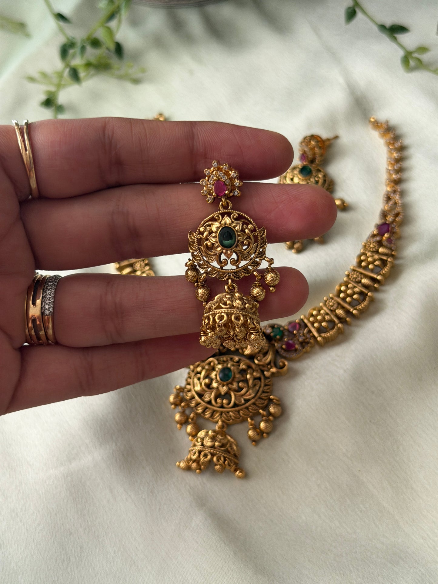 Jeevana AD x Antique Necklace Set