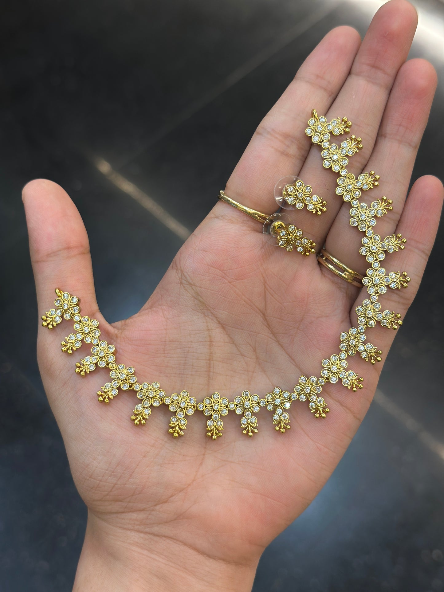 Crystal Flower Necklace