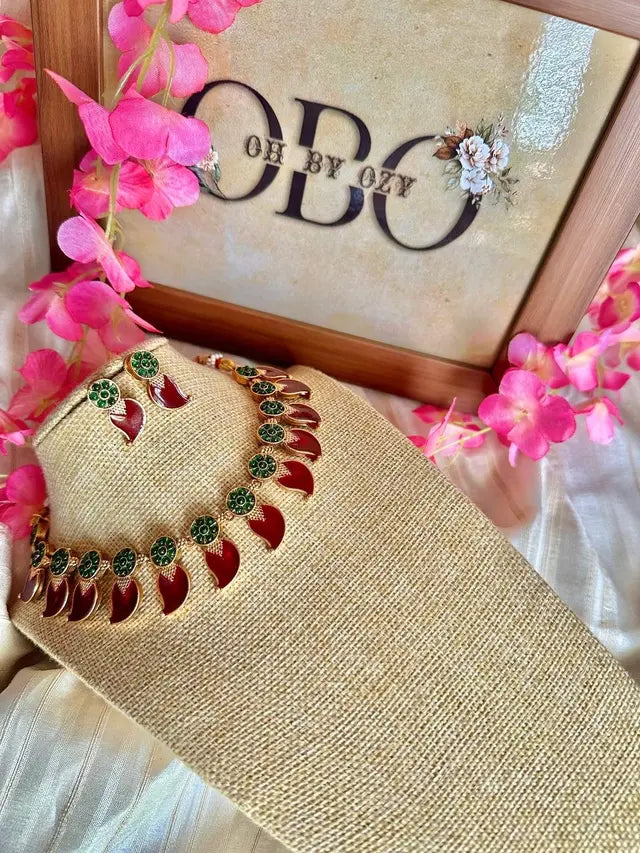 Traditional Hand Painted Palakka Necklace