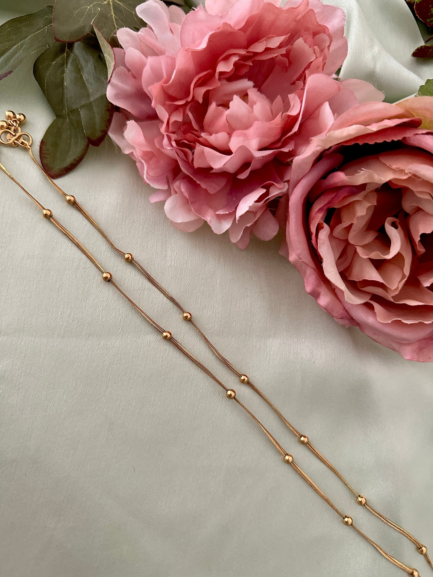 Gold lookalike Anklets