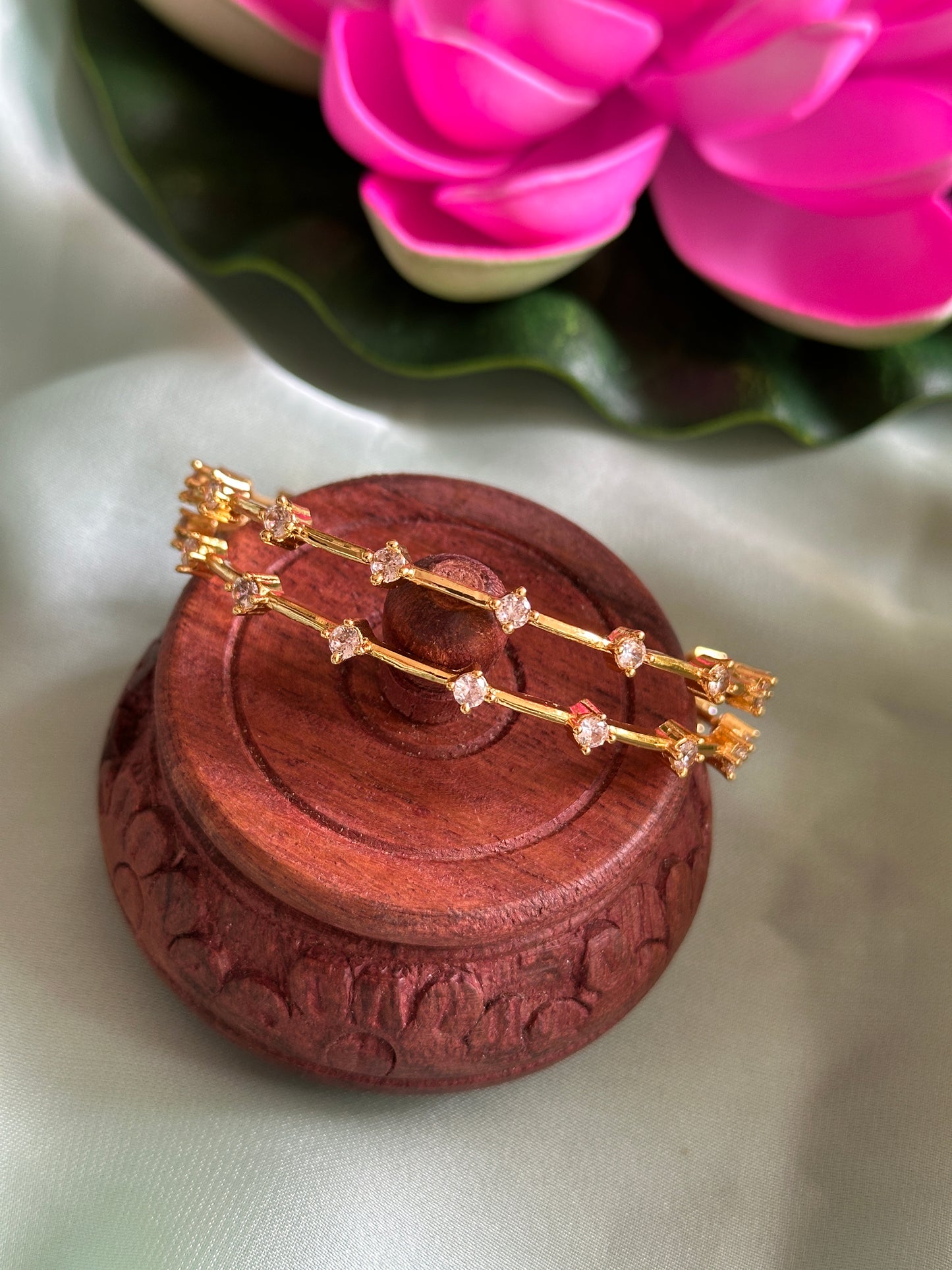 Exact diamond replica bangles
