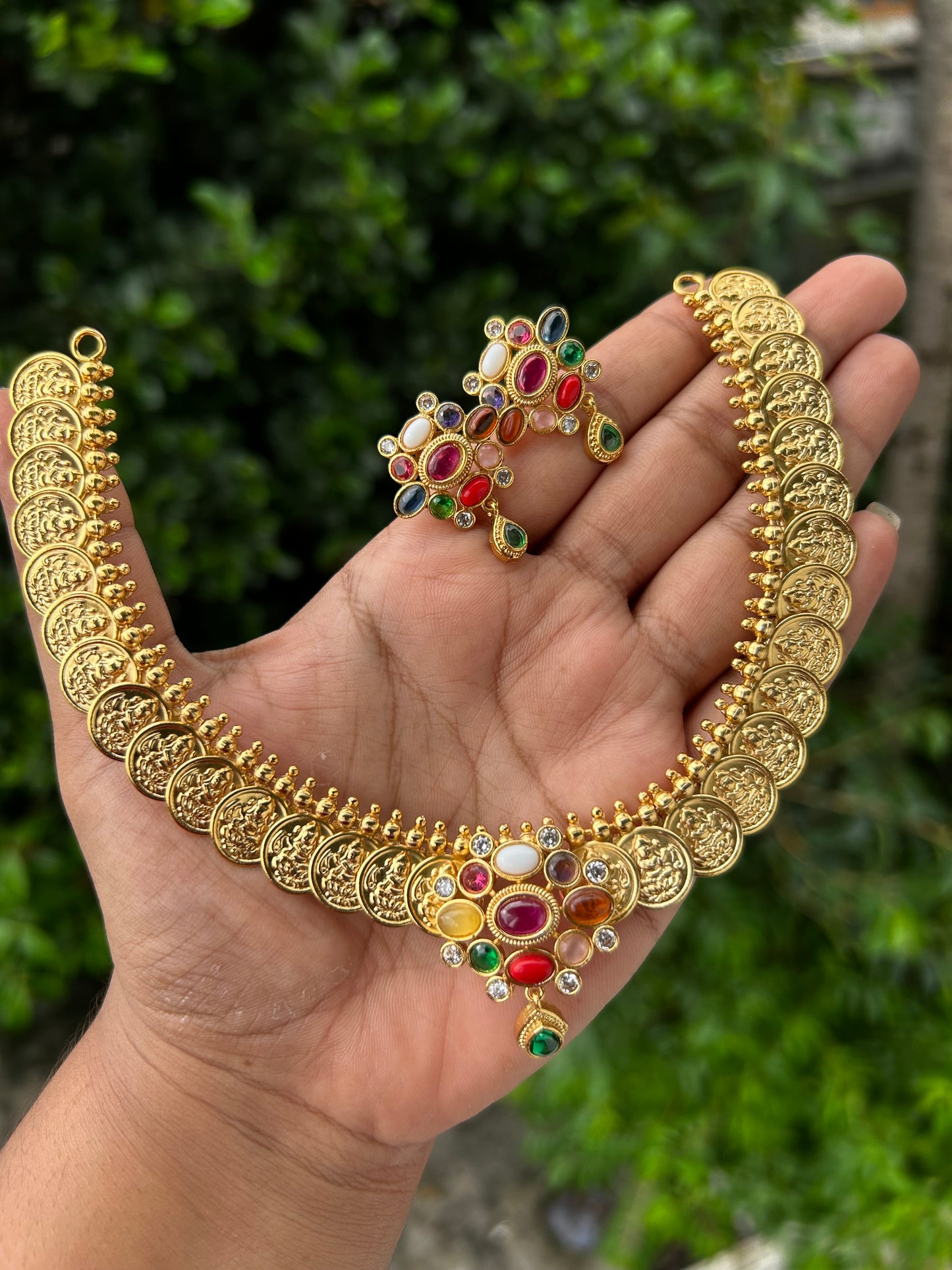 Navaratna Pendant Kaashu Necklace