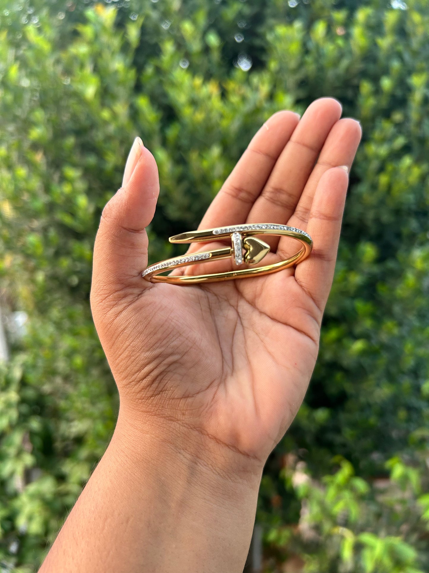 Heart x Nail Anti Tarnish Bracelet
