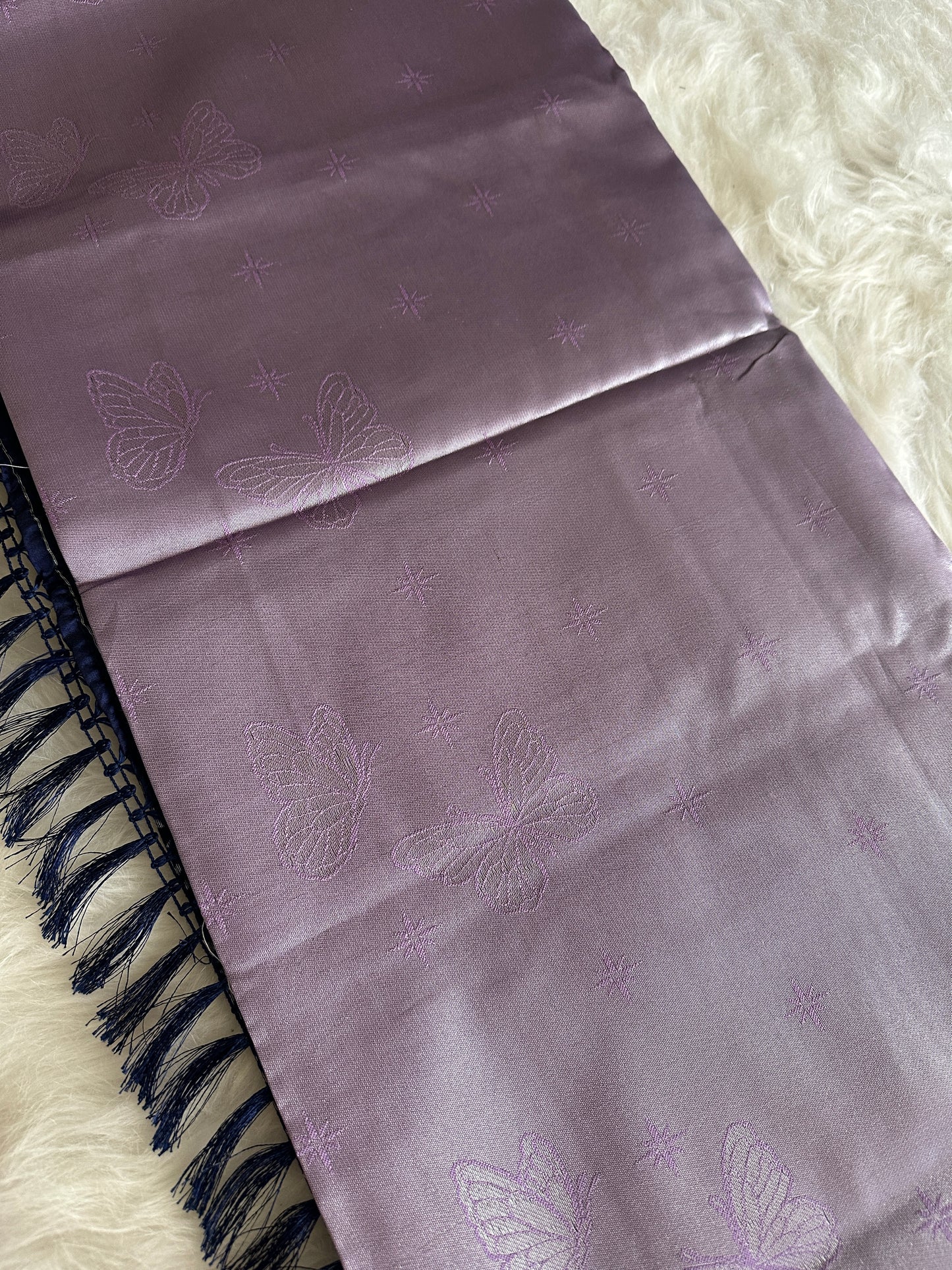 Lavender Tissue Silk Saree