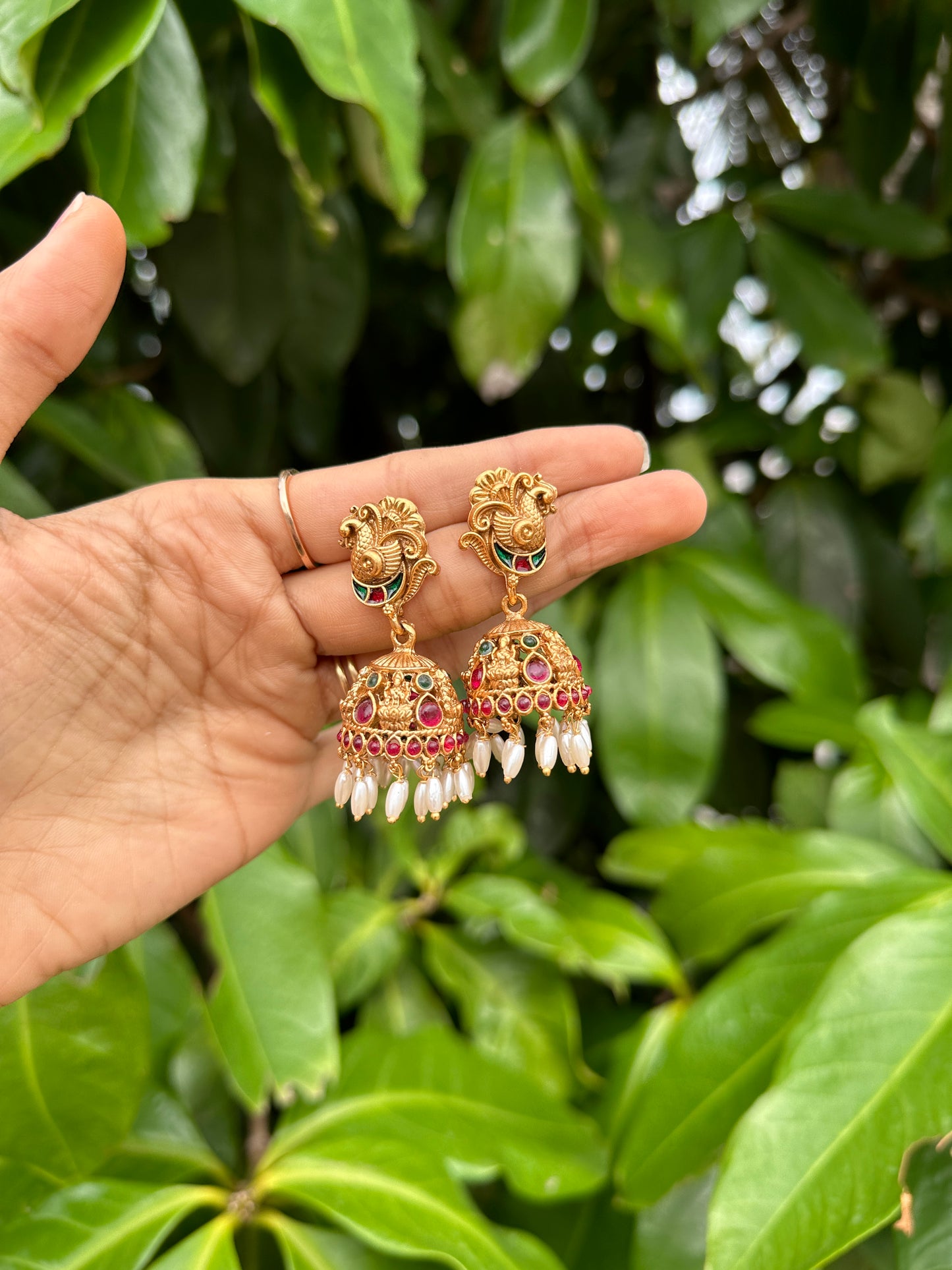 Premium Pearl Lakshmi Haaram set
