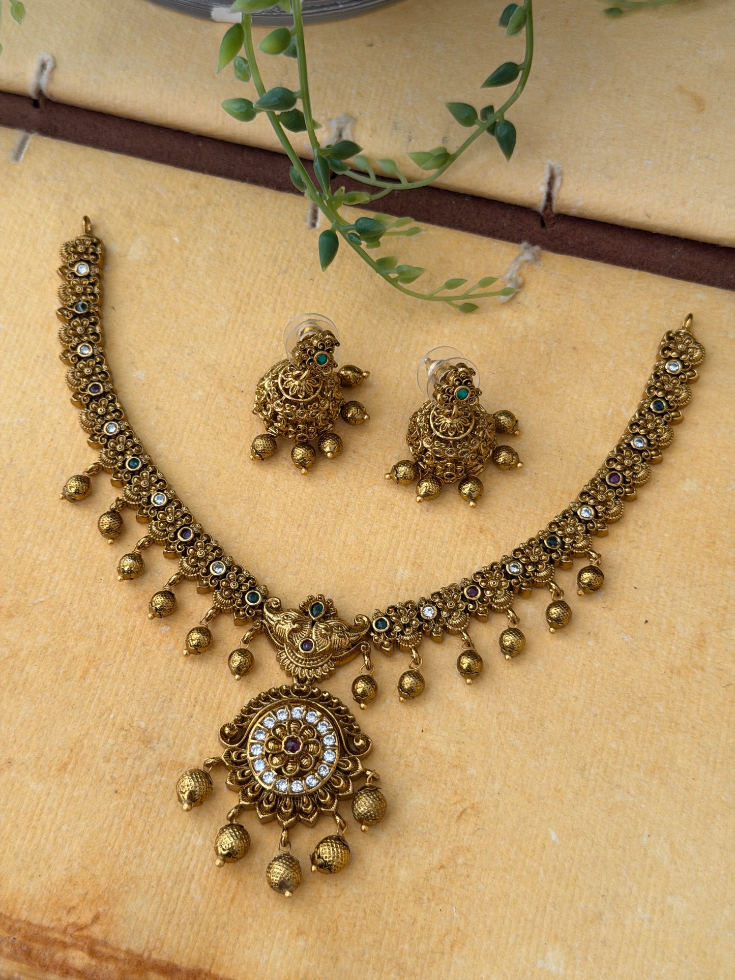 Chakra AD Gold Replica Necklace