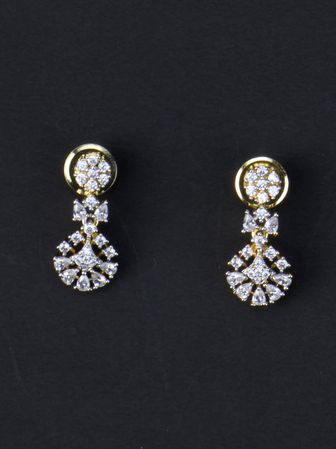 Nakshatra AD Short Necklace Set - earrings