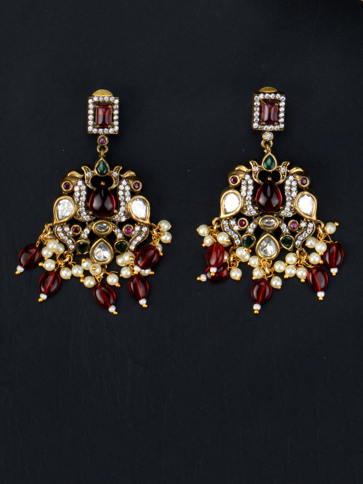 Kiliya Parrot Victorian Necklace matching earrings