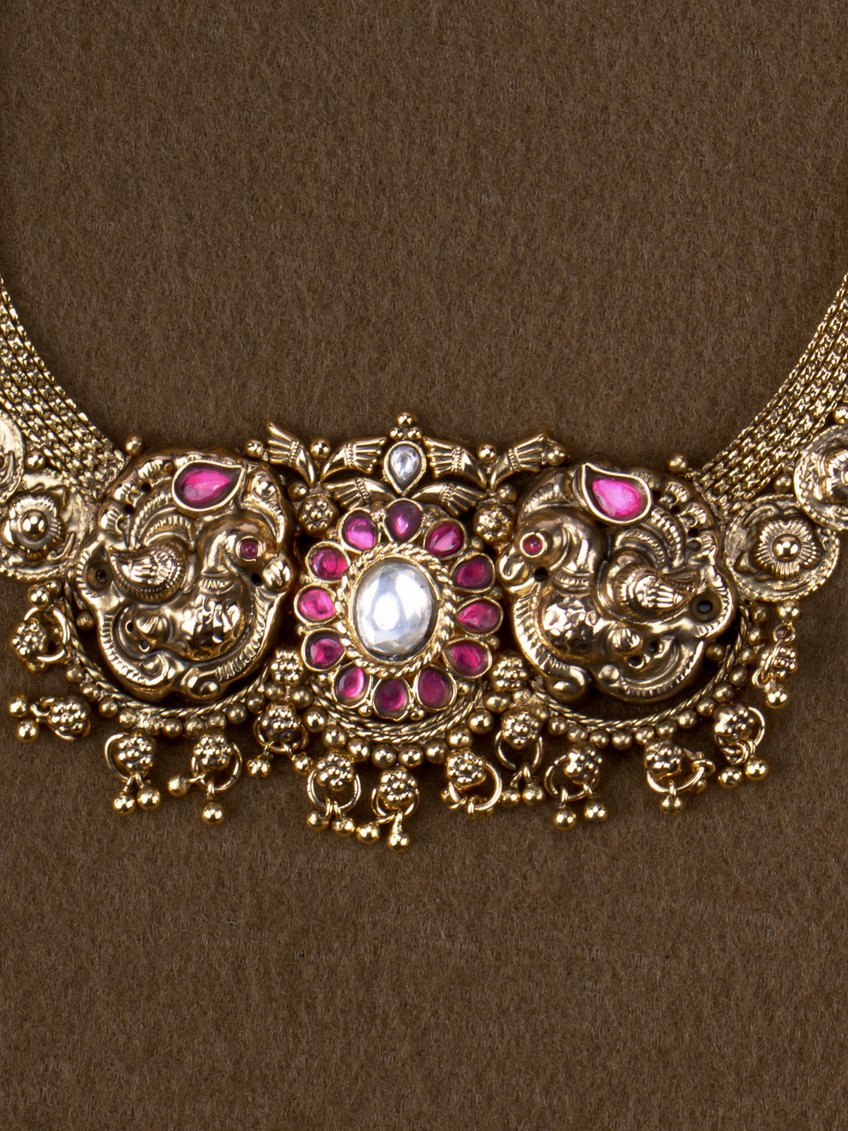 1Gm Gold Plated Mayura Necklace