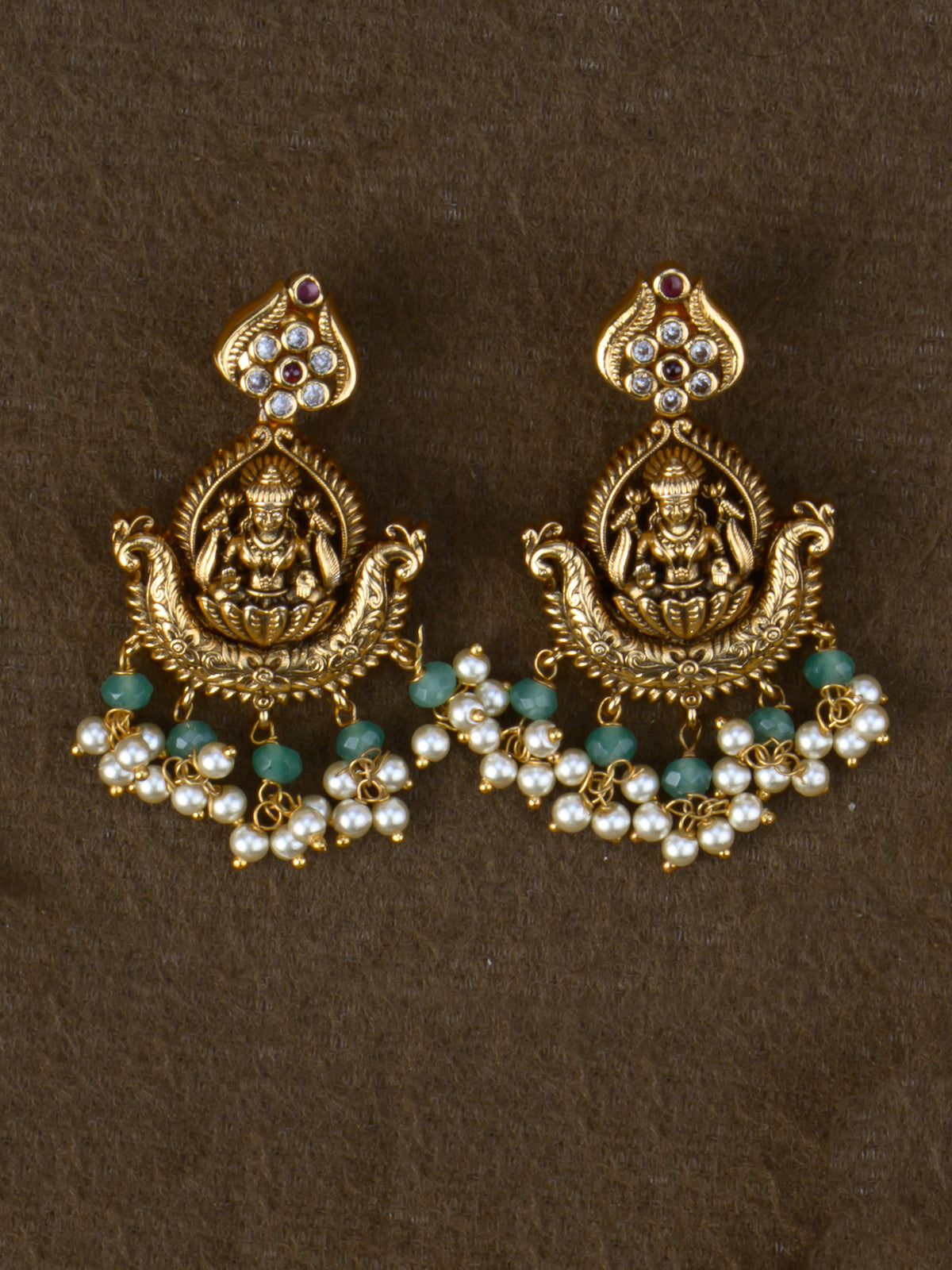 Matching Lakshmi crescent earrings