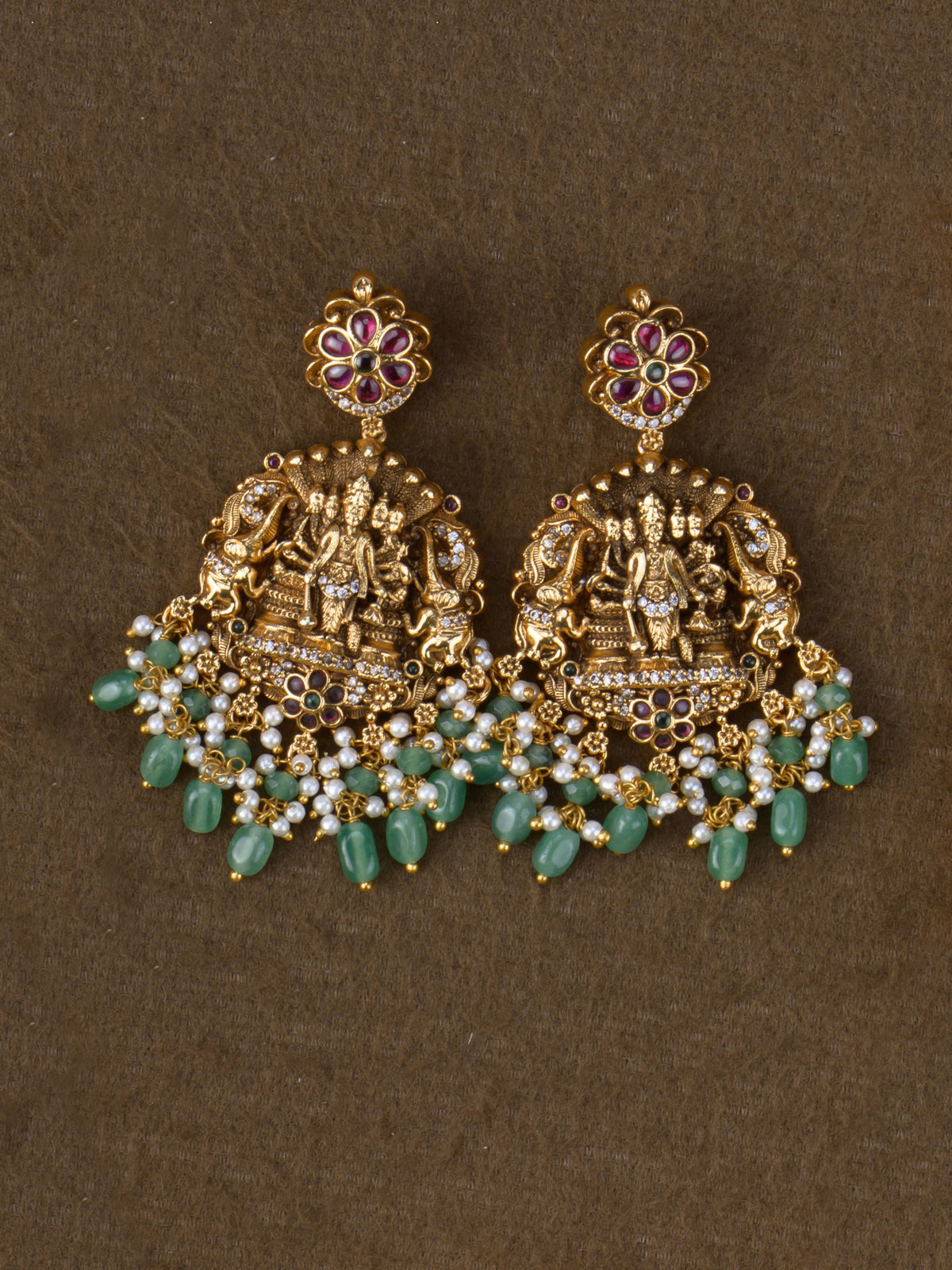 Vishwaroopa Premium Haaram - matching earrings