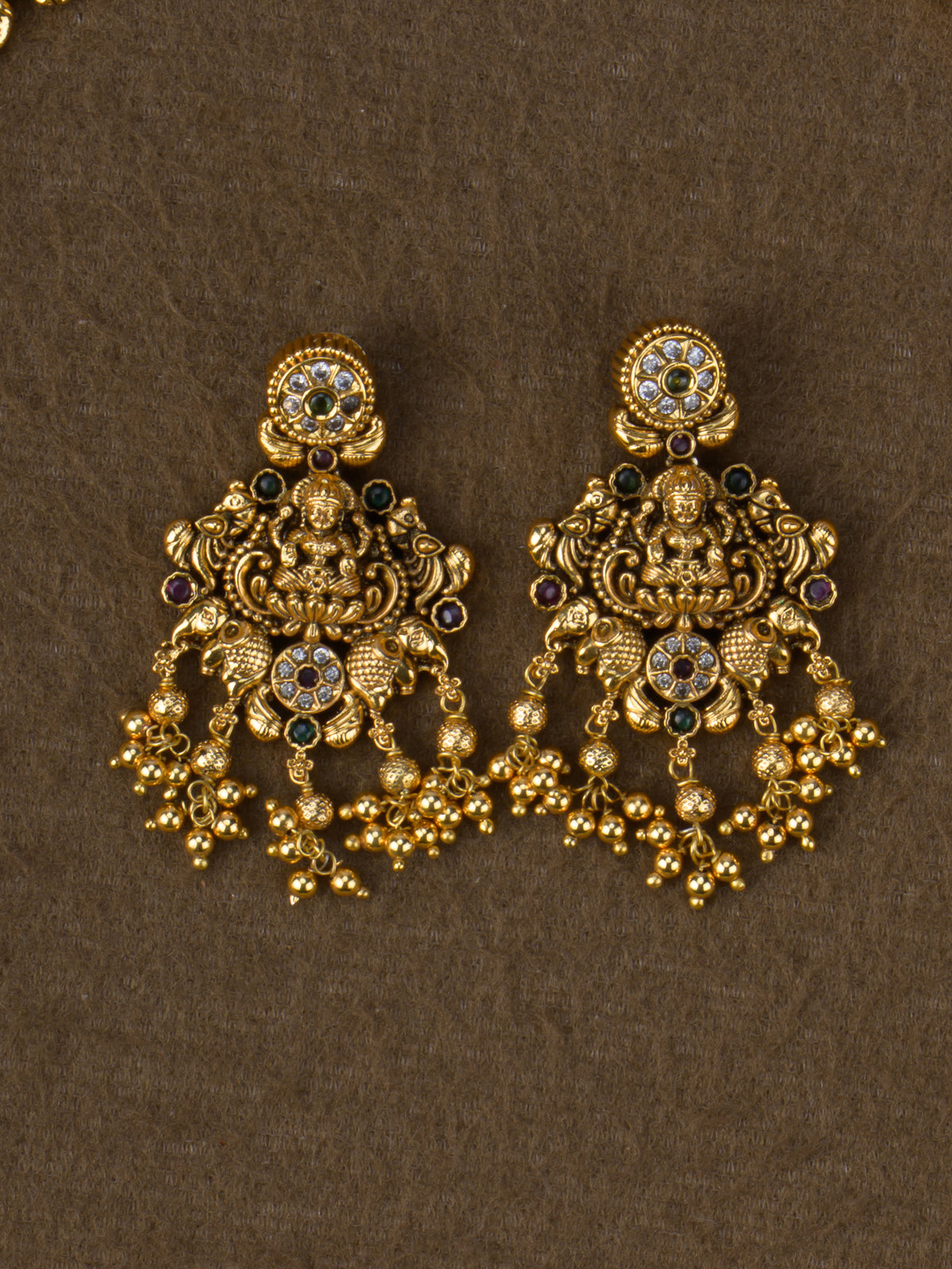 Gajalakshmi Haaram - matching earrings