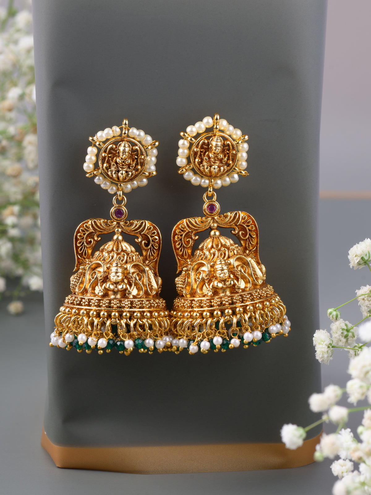 Trilokya Bridal Jhumkas