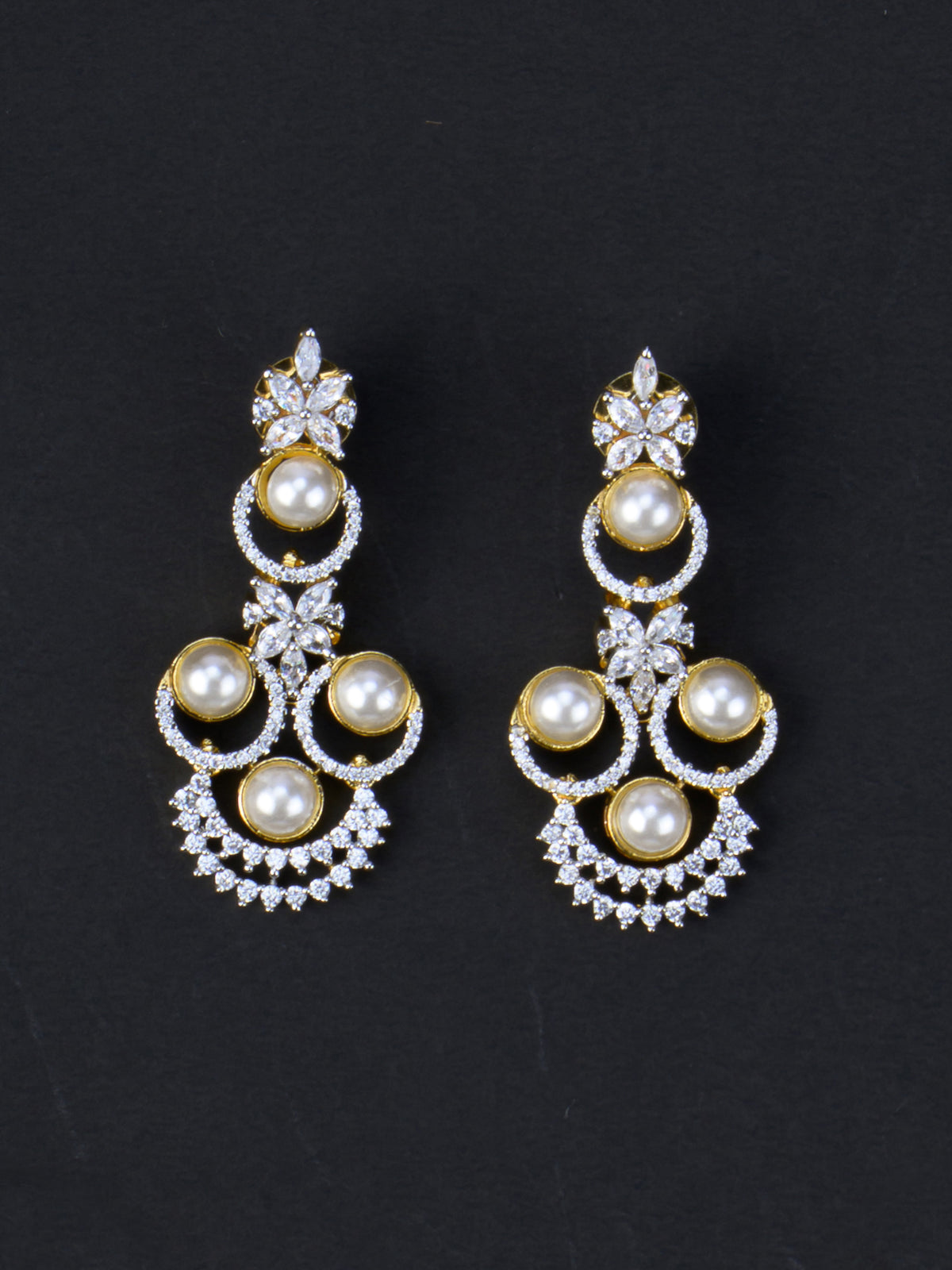 Mauktika AD Necklace Set - earrings