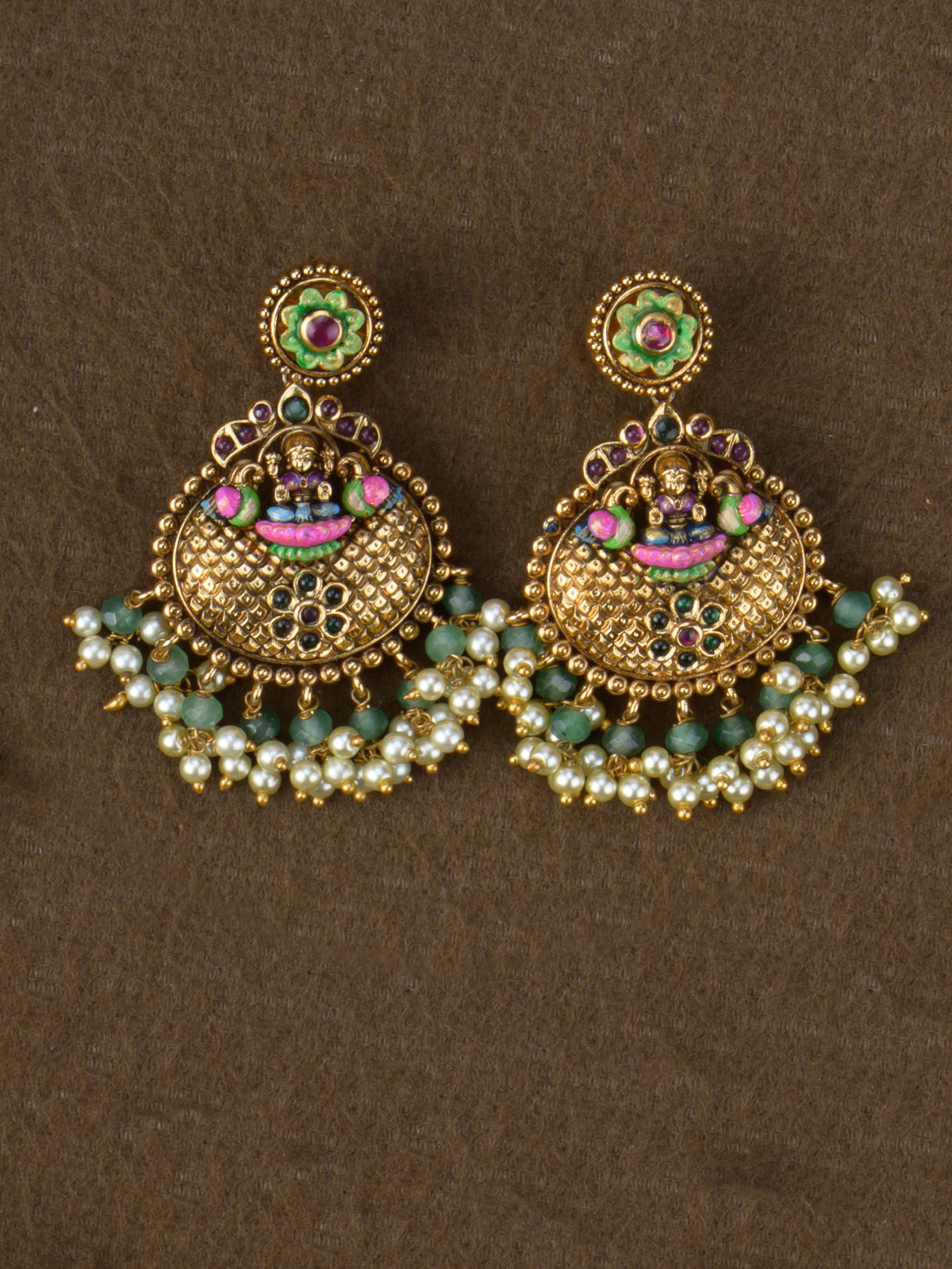 Matching Lakshmi drop earrings