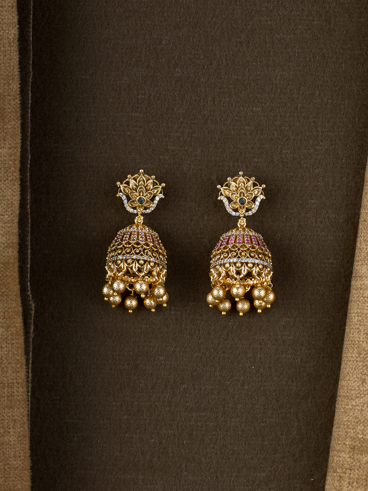 Kamal Lotus Jhumkas