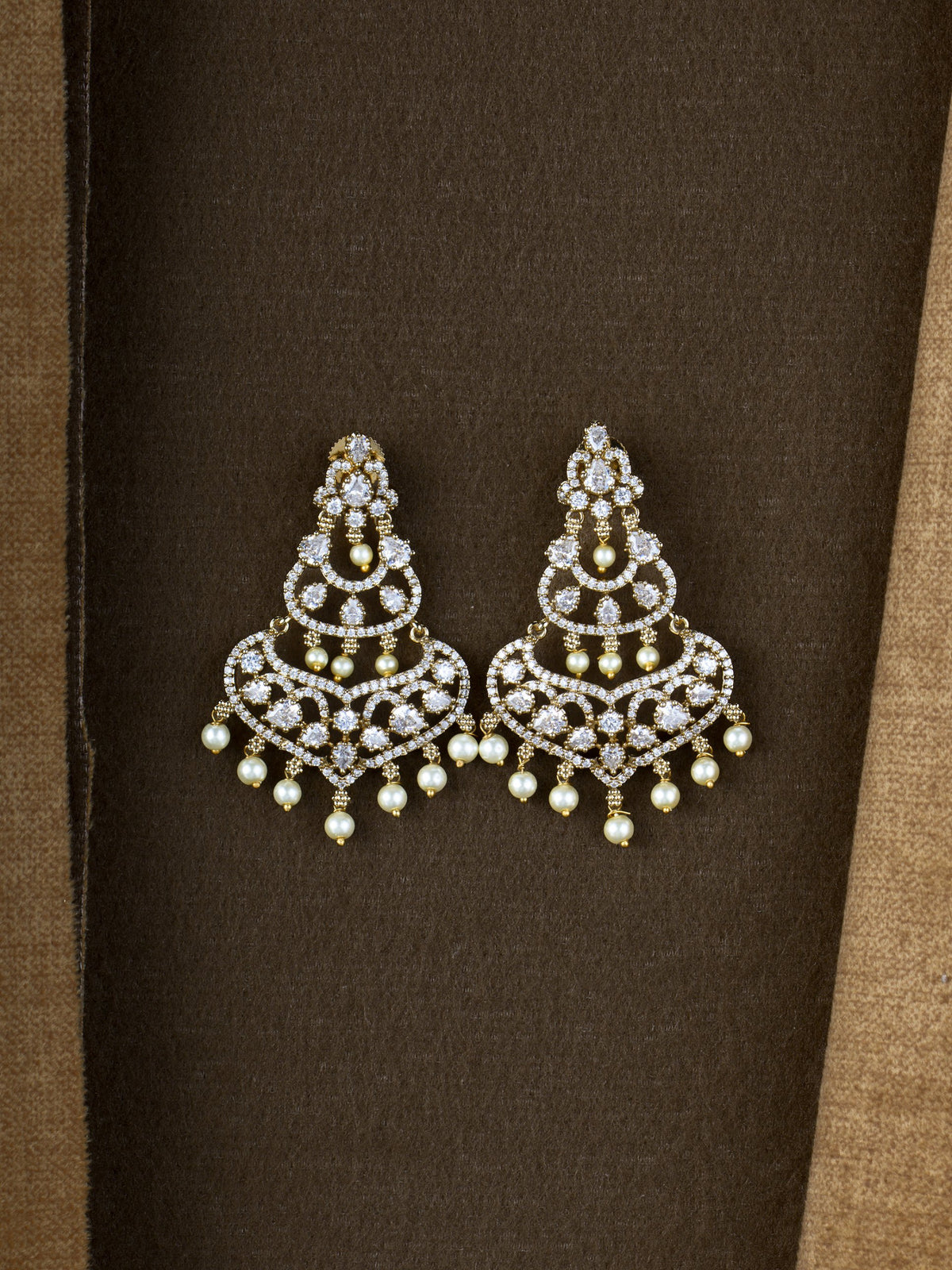 Rivaah Pearl Zircon Chandeliers