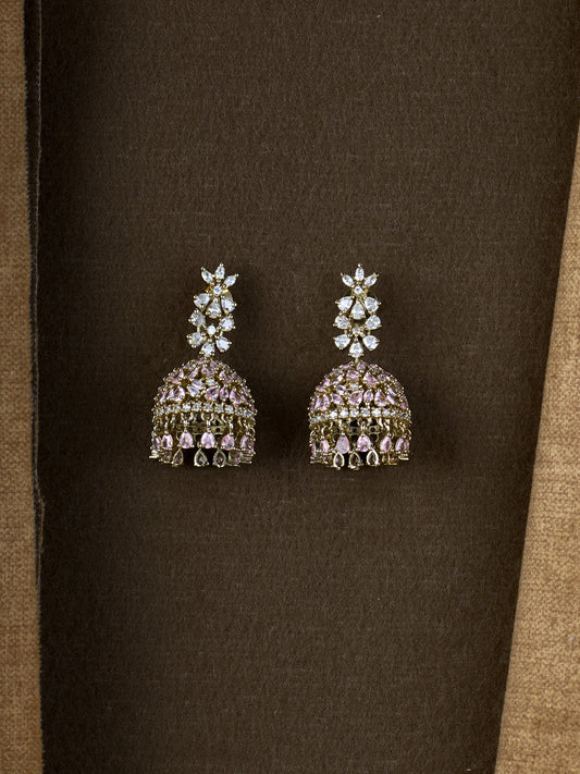 Aara Sparkle CZ Dome Jhumkas