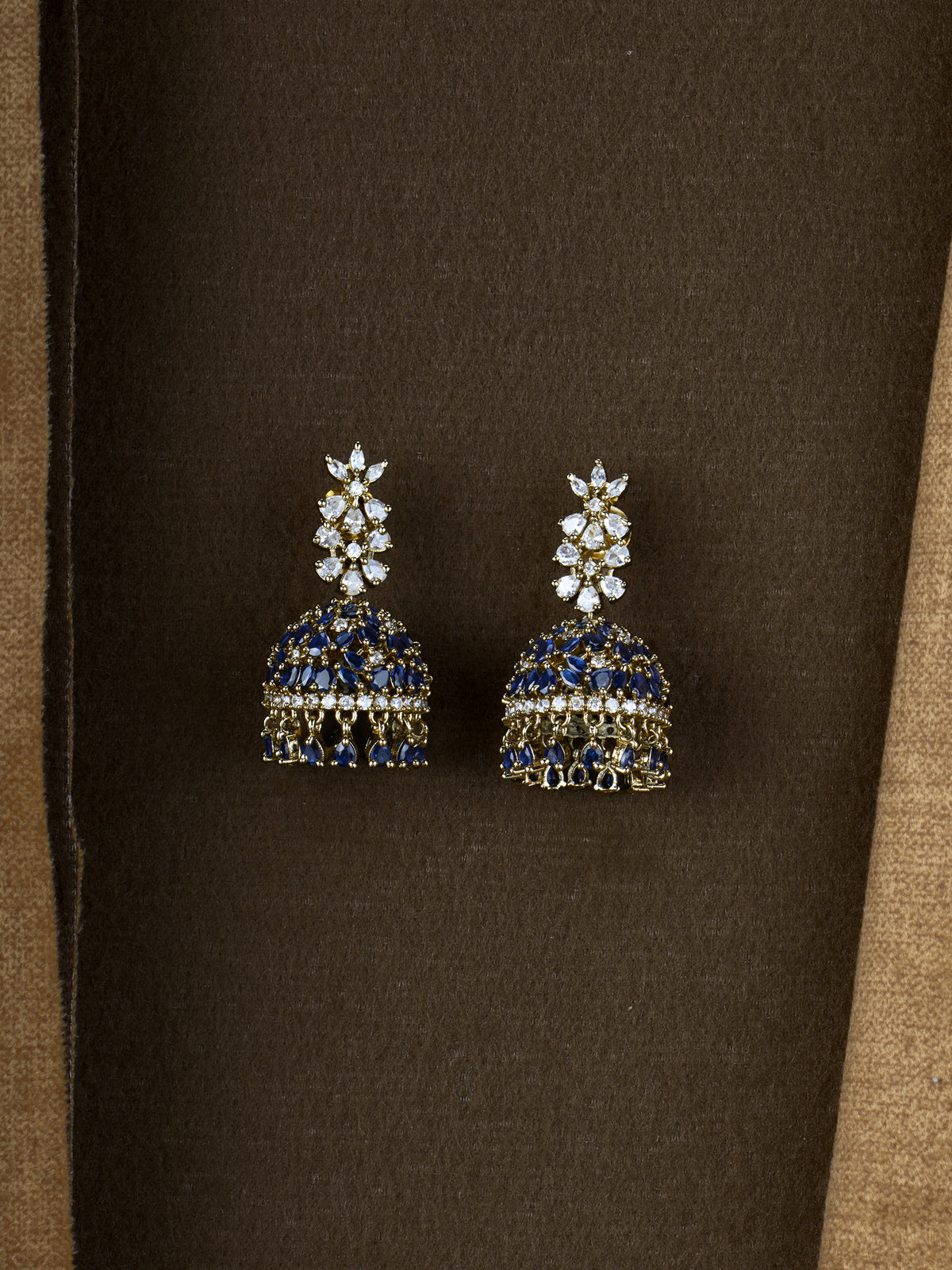 Aara Sparkle CZ Dome Jhumkas