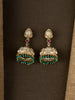 Antique Leaf Bead Jhumkas