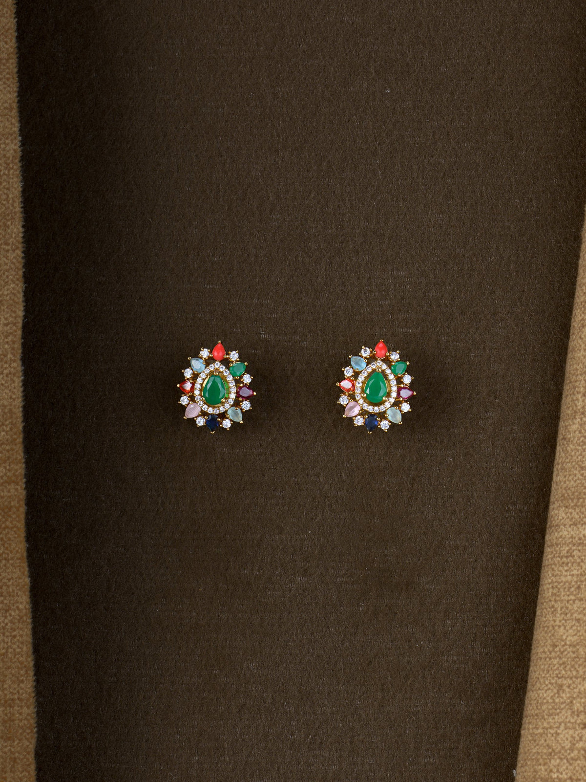 Navaratna AD Stud Earrings