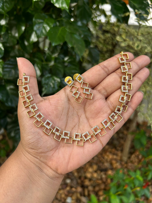 Square AD Necklace Set
