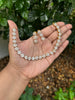 Diamond Flower Cluster Necklace Set
