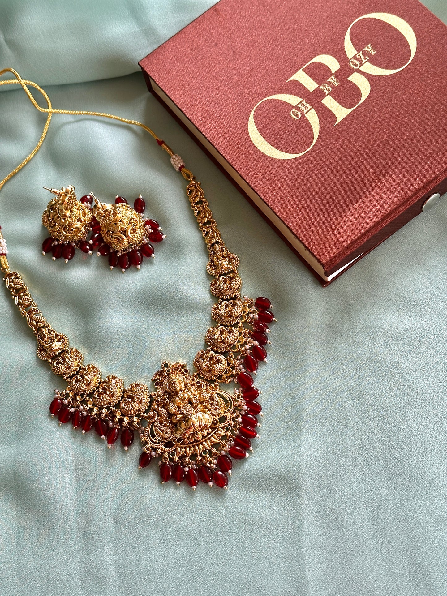Nakshi Premium Necklace (Ruby)