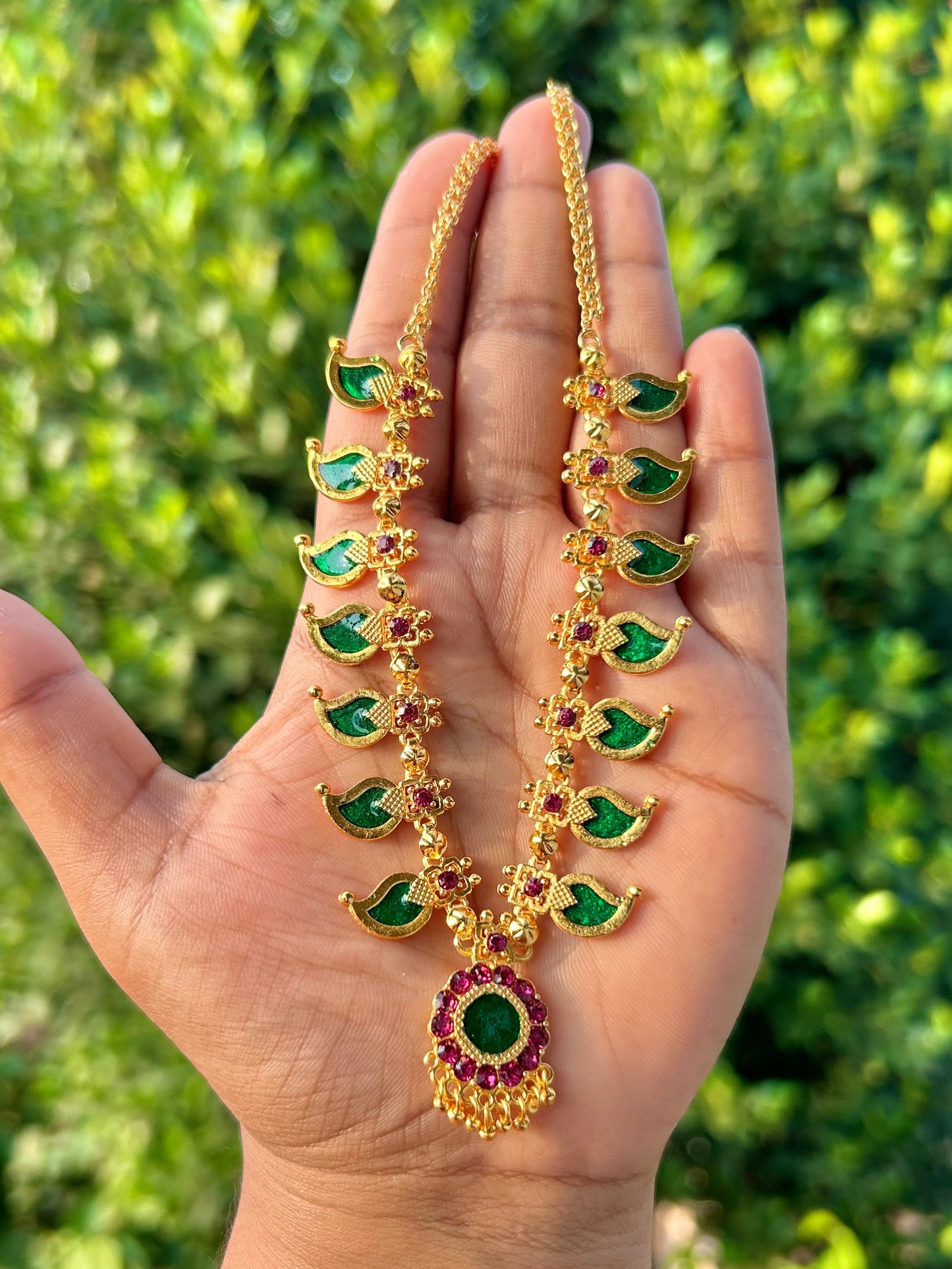 One Gram Gold Plated Palakka Necklaces