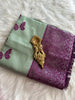 Pastel Green Butterfly Tissue Silk Saree