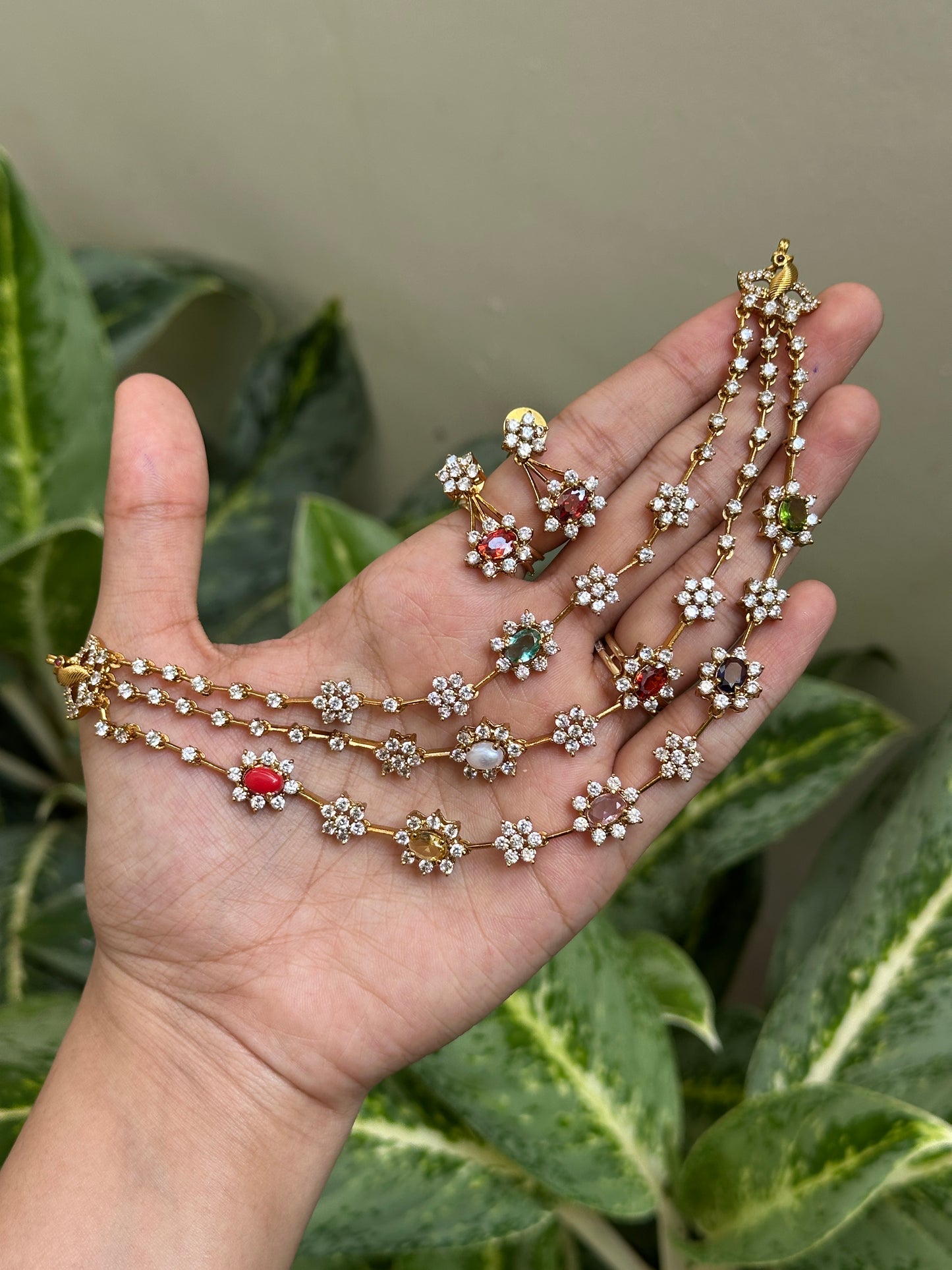 Roseline AD Navaratna Necklace