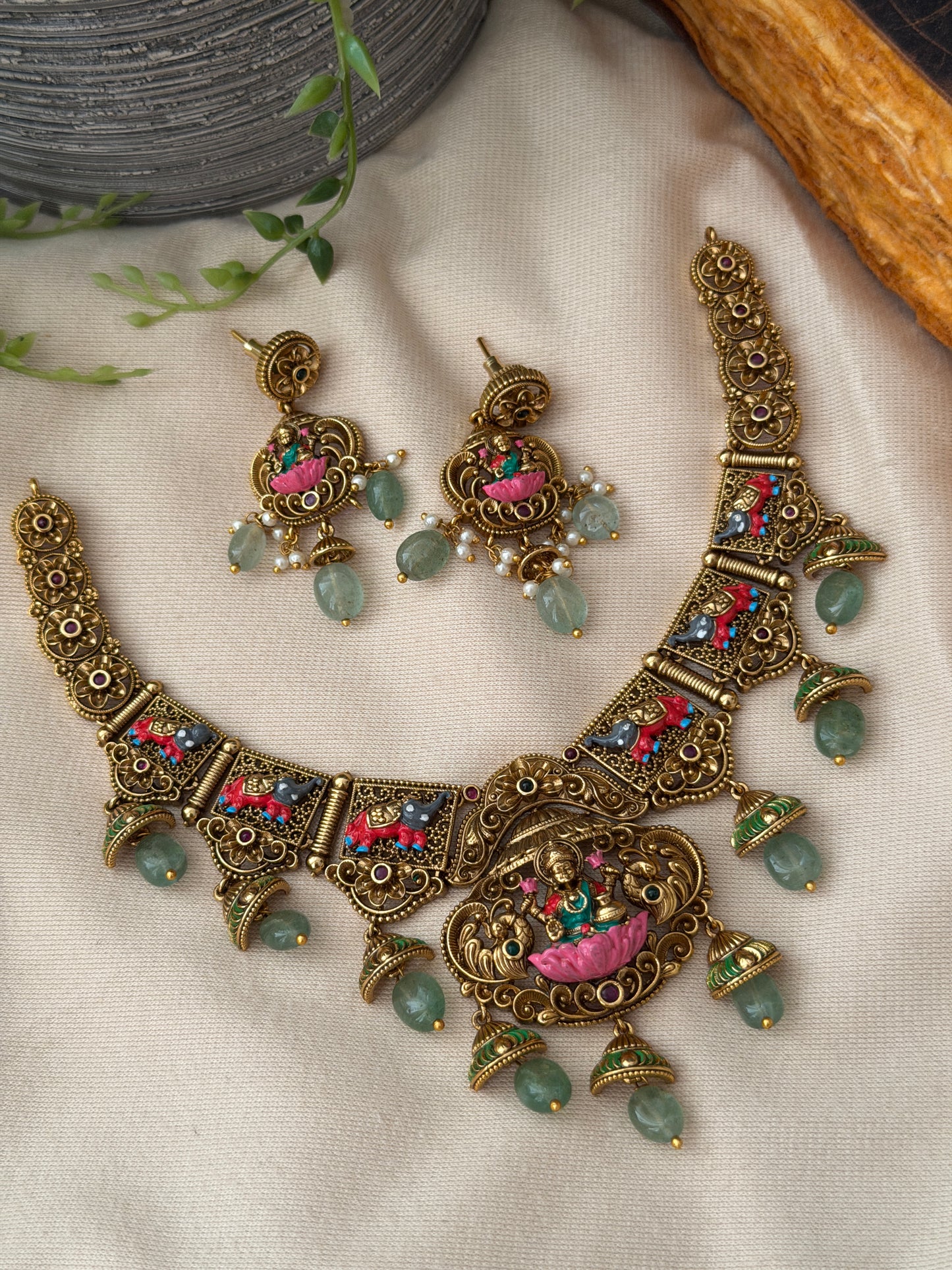Charutha Meenakari Necklace